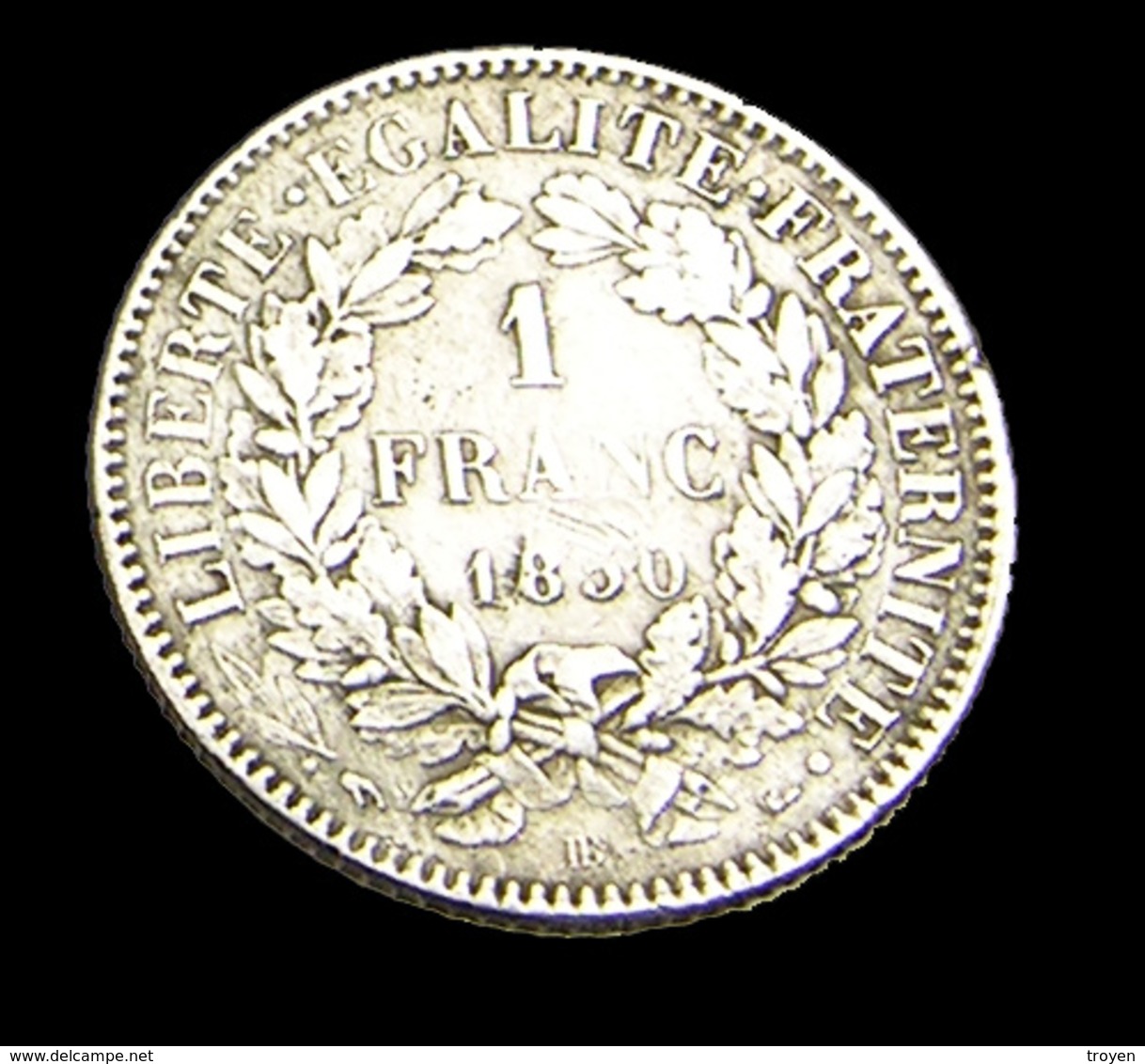 1 Franc  - Cérès - France - 1850 BB - Strasbourg  - Argent  - TB+ / TB - - Other & Unclassified