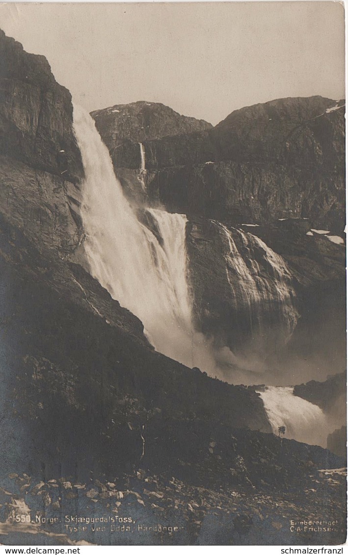 AK Skjeggedalsfossen Skjeggedal Foss Wasserfall A Odda Hardanger Tyssedal Hordaland Norway Norvege Norge Norske Norsk - Norwegen