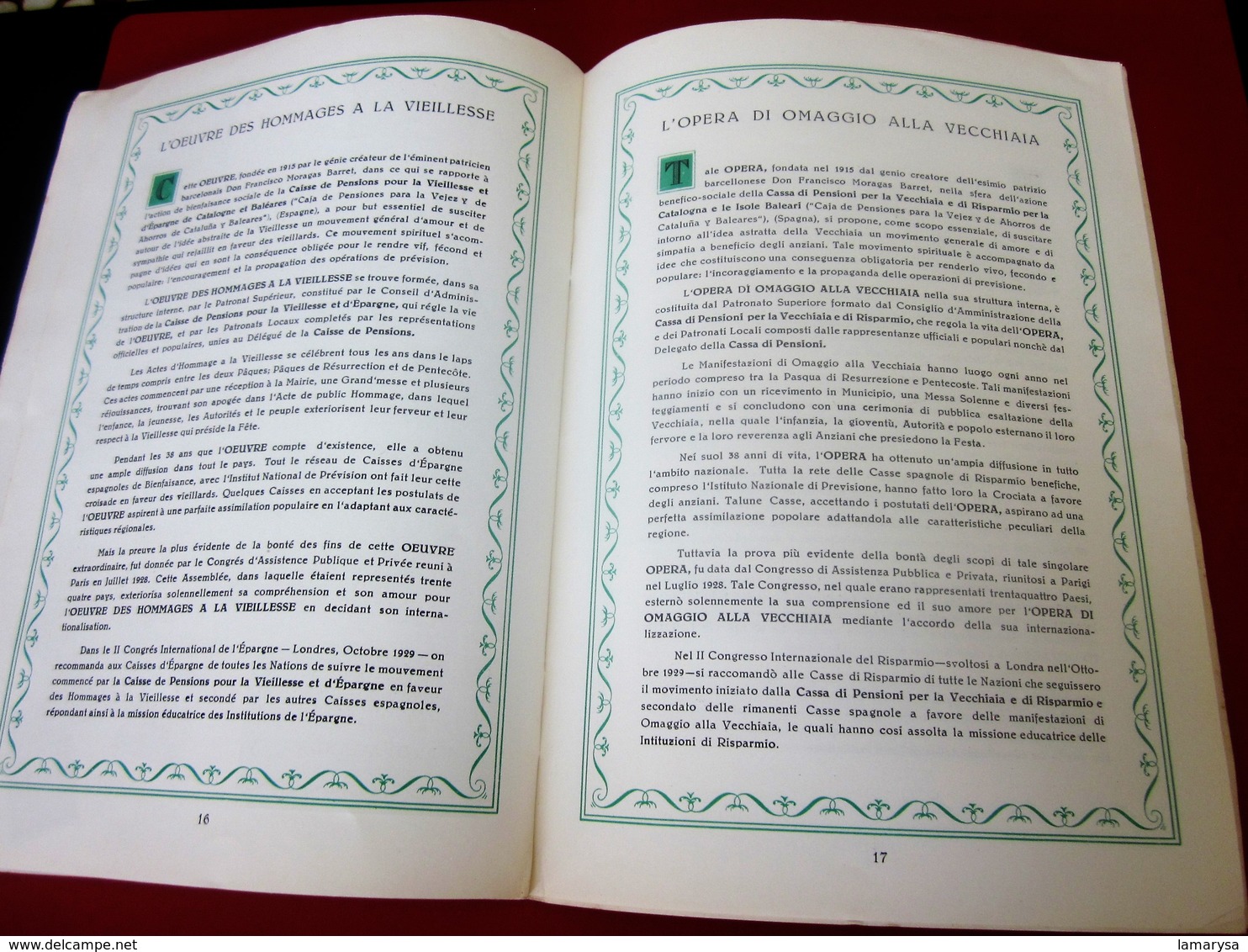 1904/54 OBRA DE LOS HOMANAJES A LA VEJEZ CAIA DE PENSIONE PARA LA VEJEZ DE ATHORRO DE CATALUNA Y BALEARES 50 aniversario