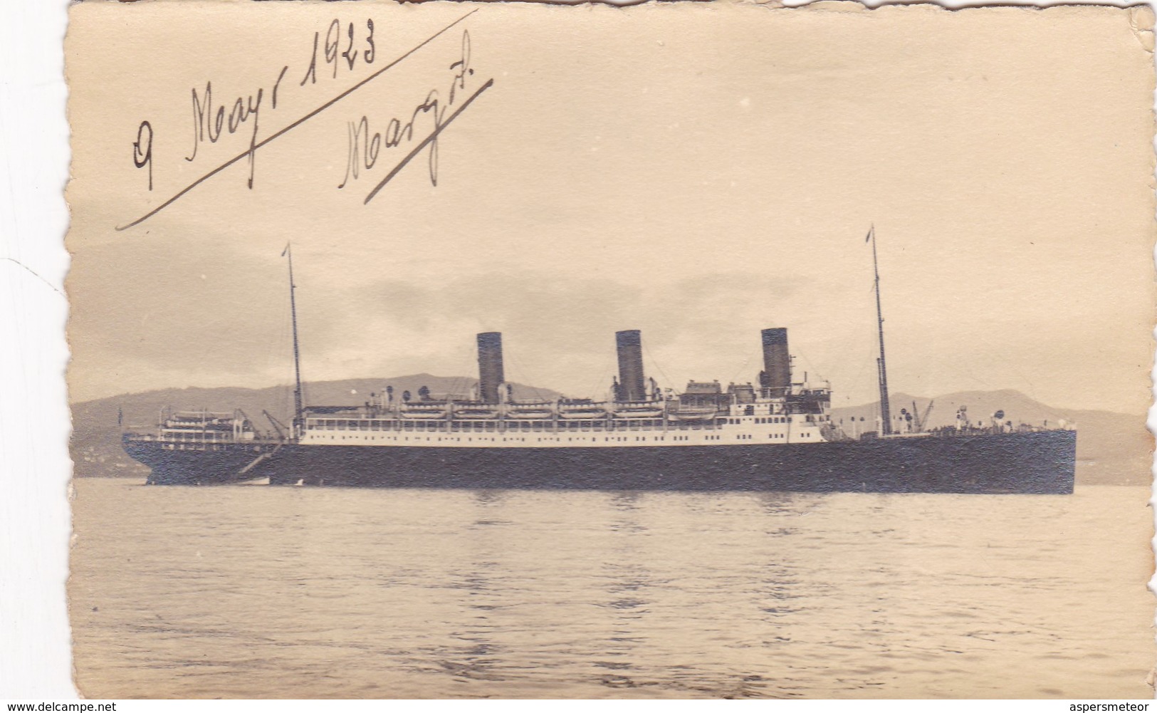 CPA 1923'S - SANS DESCRIPTION, STEAMER PLACE A IDENTIFIER - BLEUP - Paquebote