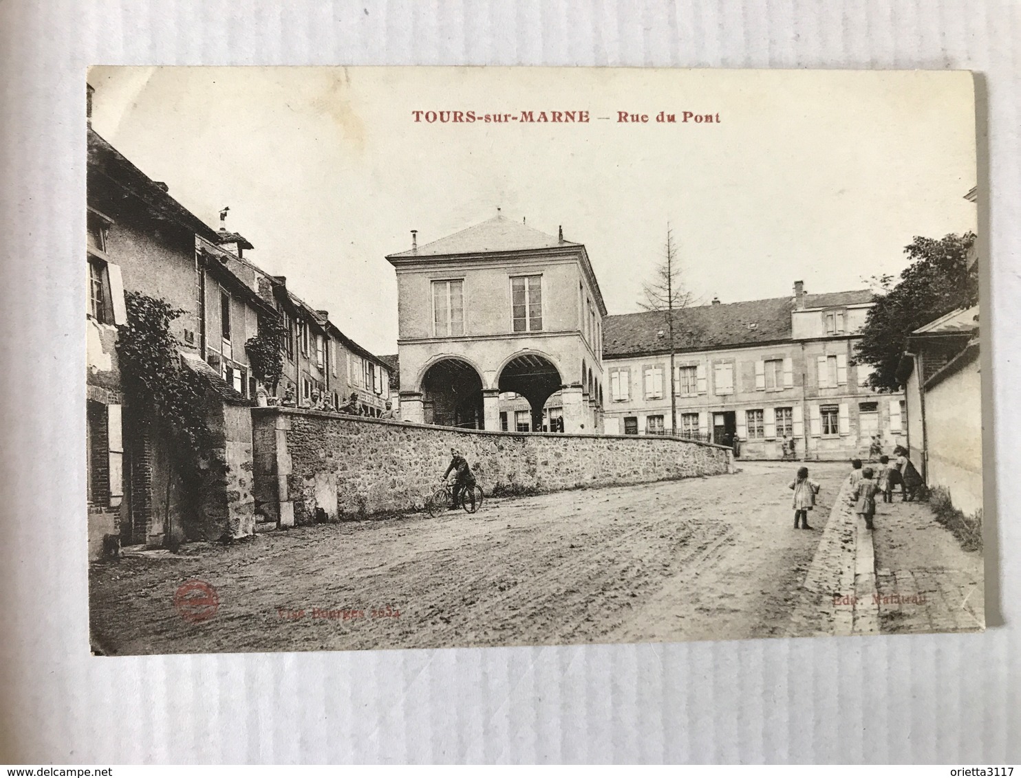 TOURS Sur MARNE Rue Du Pont En 1918 - Autres & Non Classés