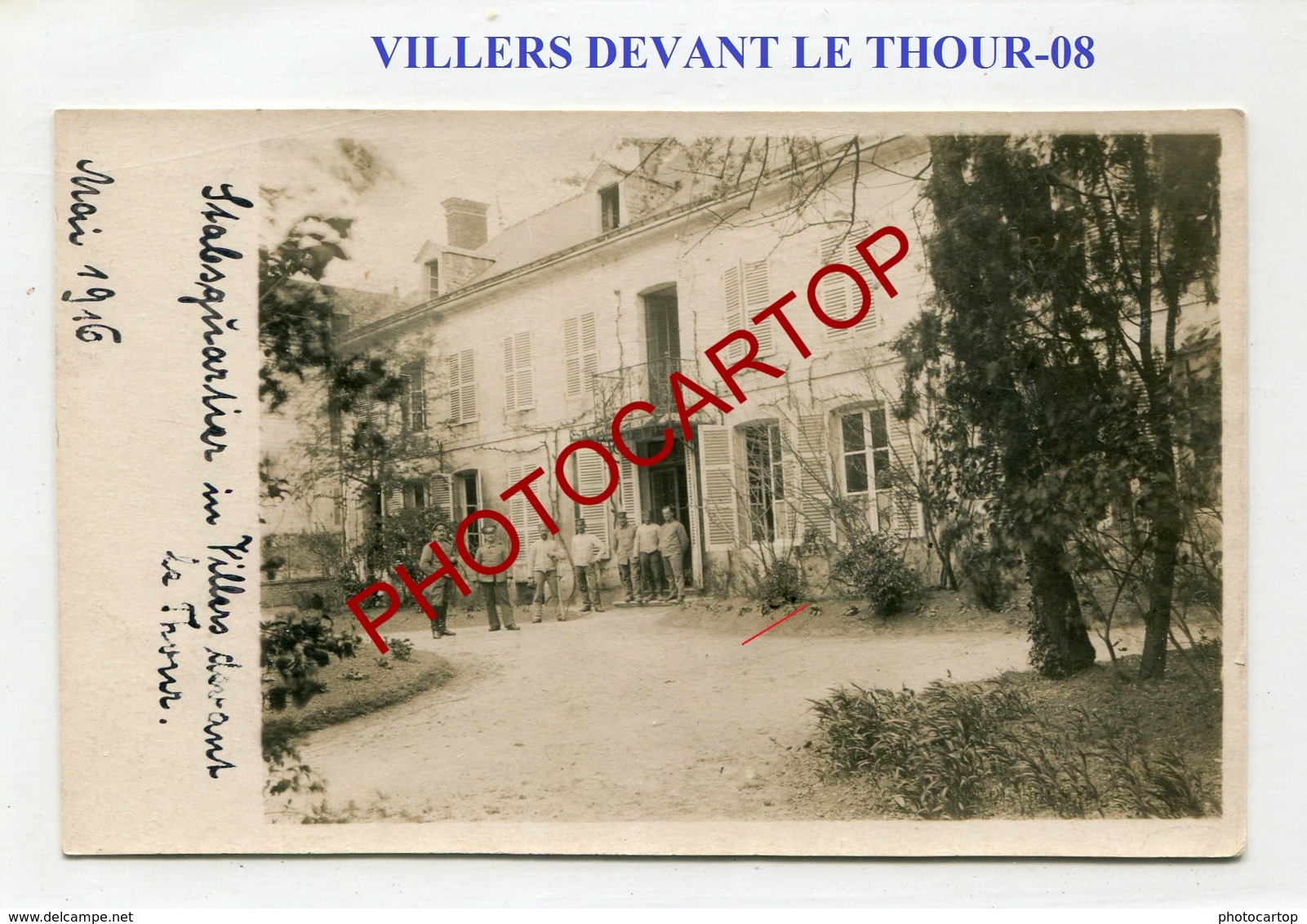 VILLERS DEVANT LE THOUR-Quartier General-CARTE PHOTO Allemande-GUERRE 14-18-1WK-France-08- - Autres & Non Classés