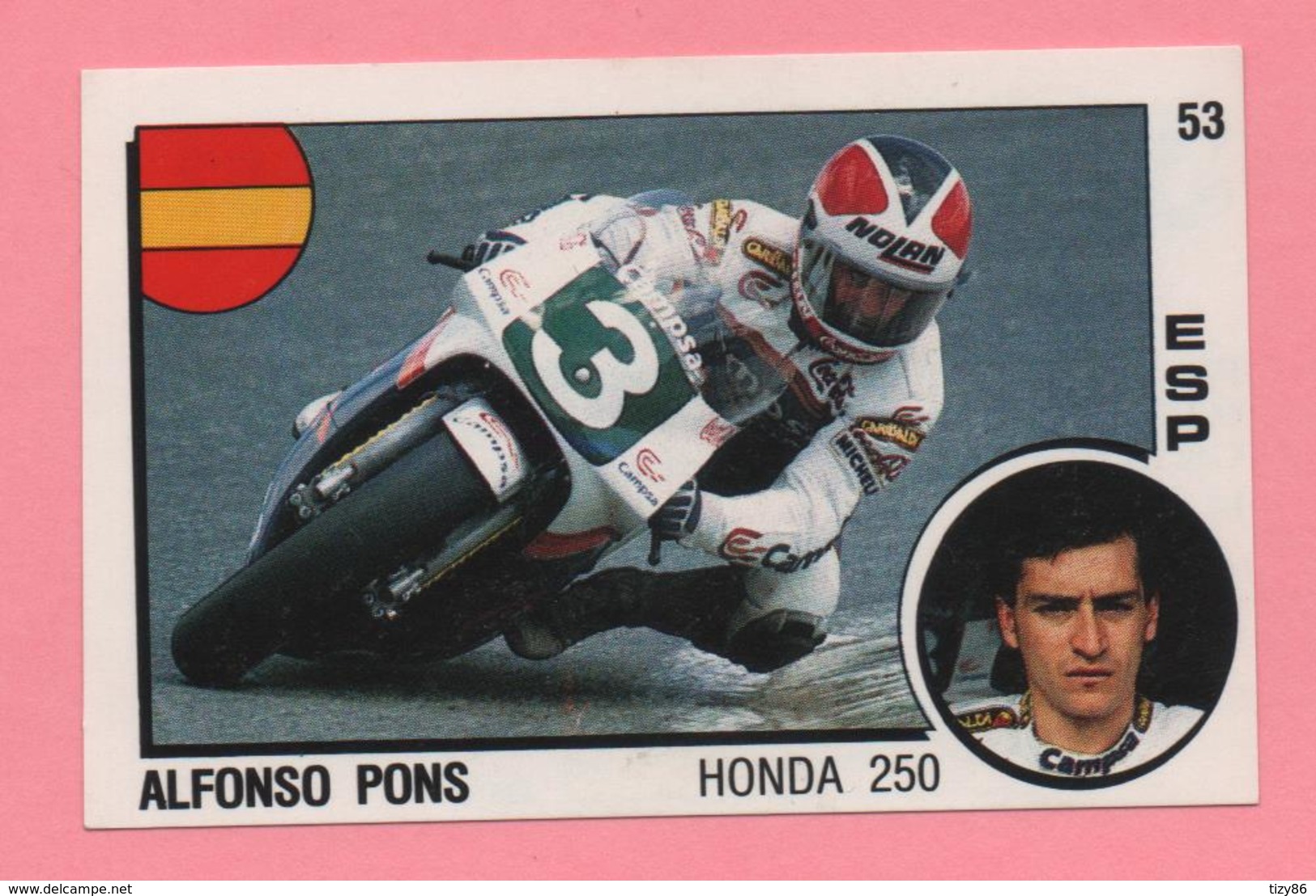 Figurina Panini Supersport - Alfonso Pons - Honda 250 - Trading Cards