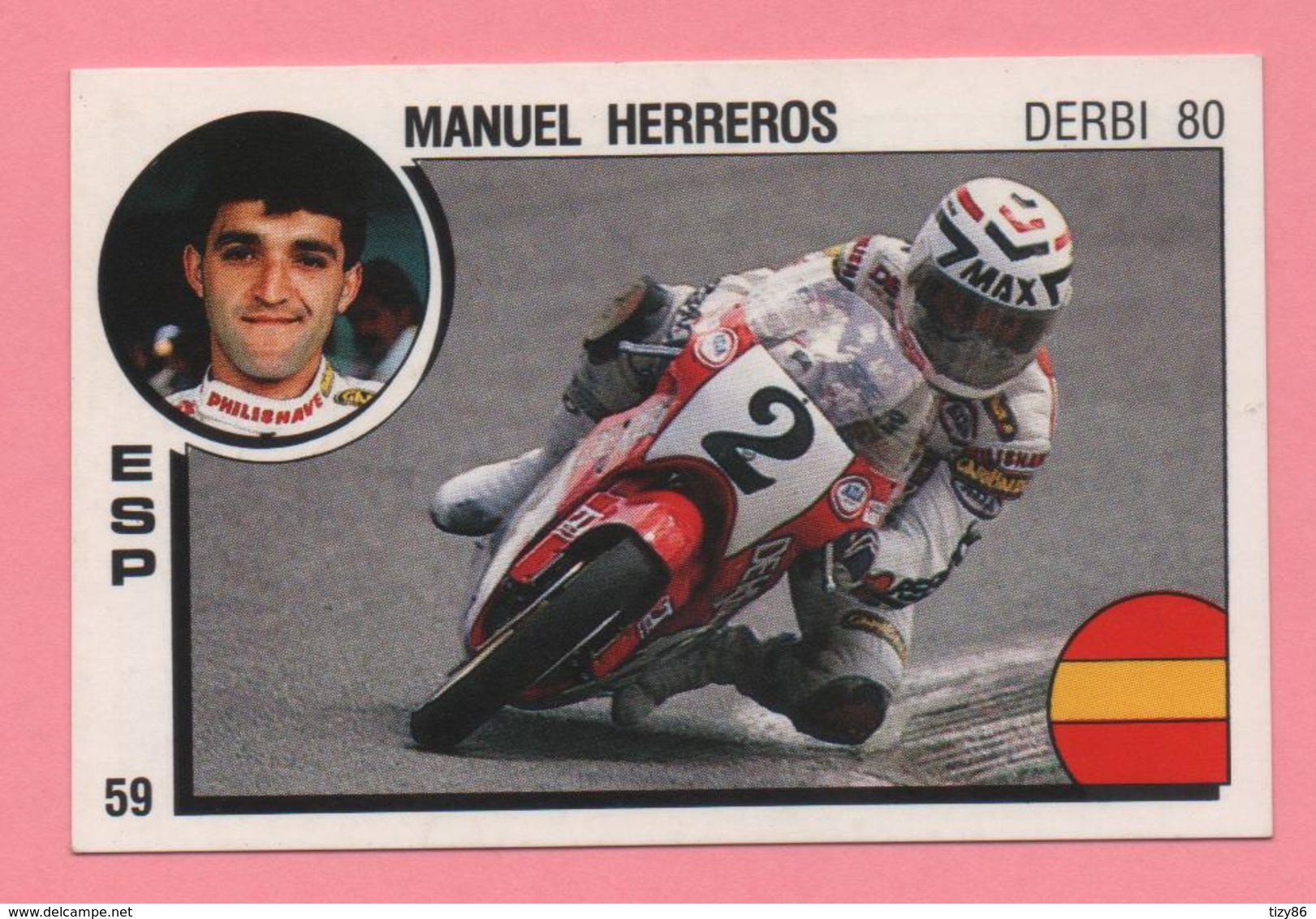 Figurina Panini Supersport - Manuel Herreros, Derbi 80 E Antonio Carlos Cerezo - Trading Cards