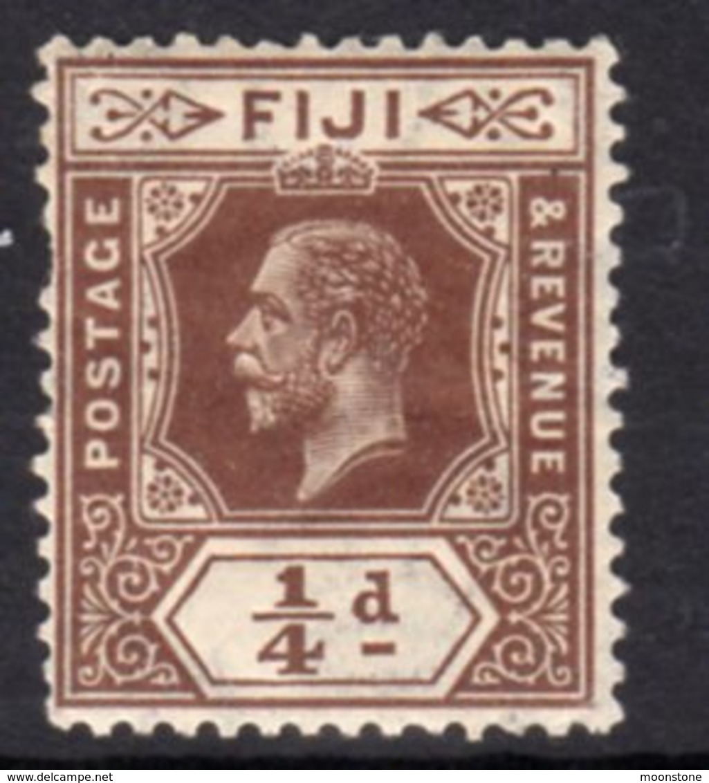 Fiji 1912-23 GV ¼d Brown Definitive, Wmk. Multiple Crown CA, Hinged Mint, SG 125 (BP2) - Fiji (...-1970)