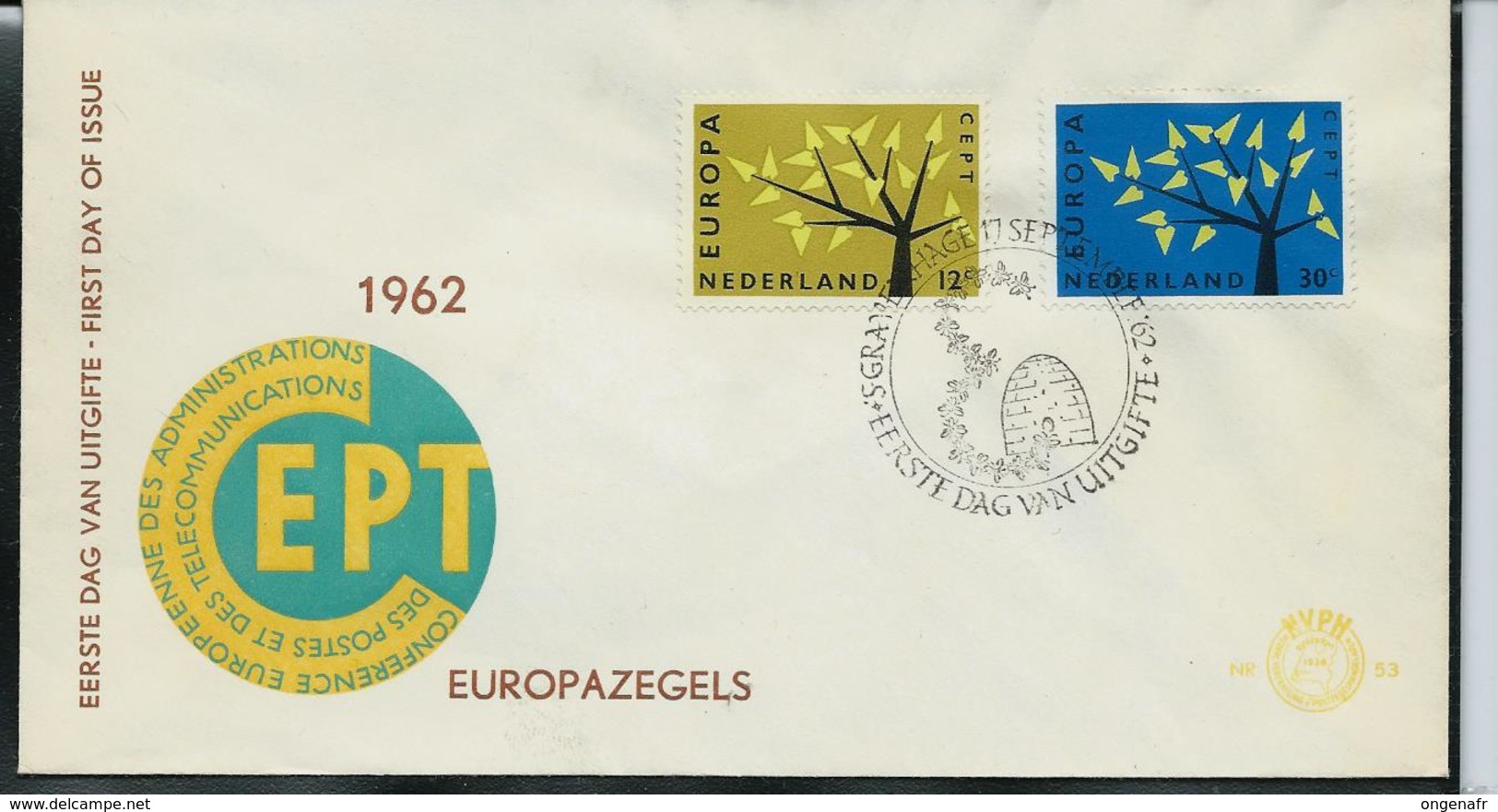 FDC De 1962  EUROPA  + Obl. Ruches D'abeilles (en Paille) - Lettres & Documents