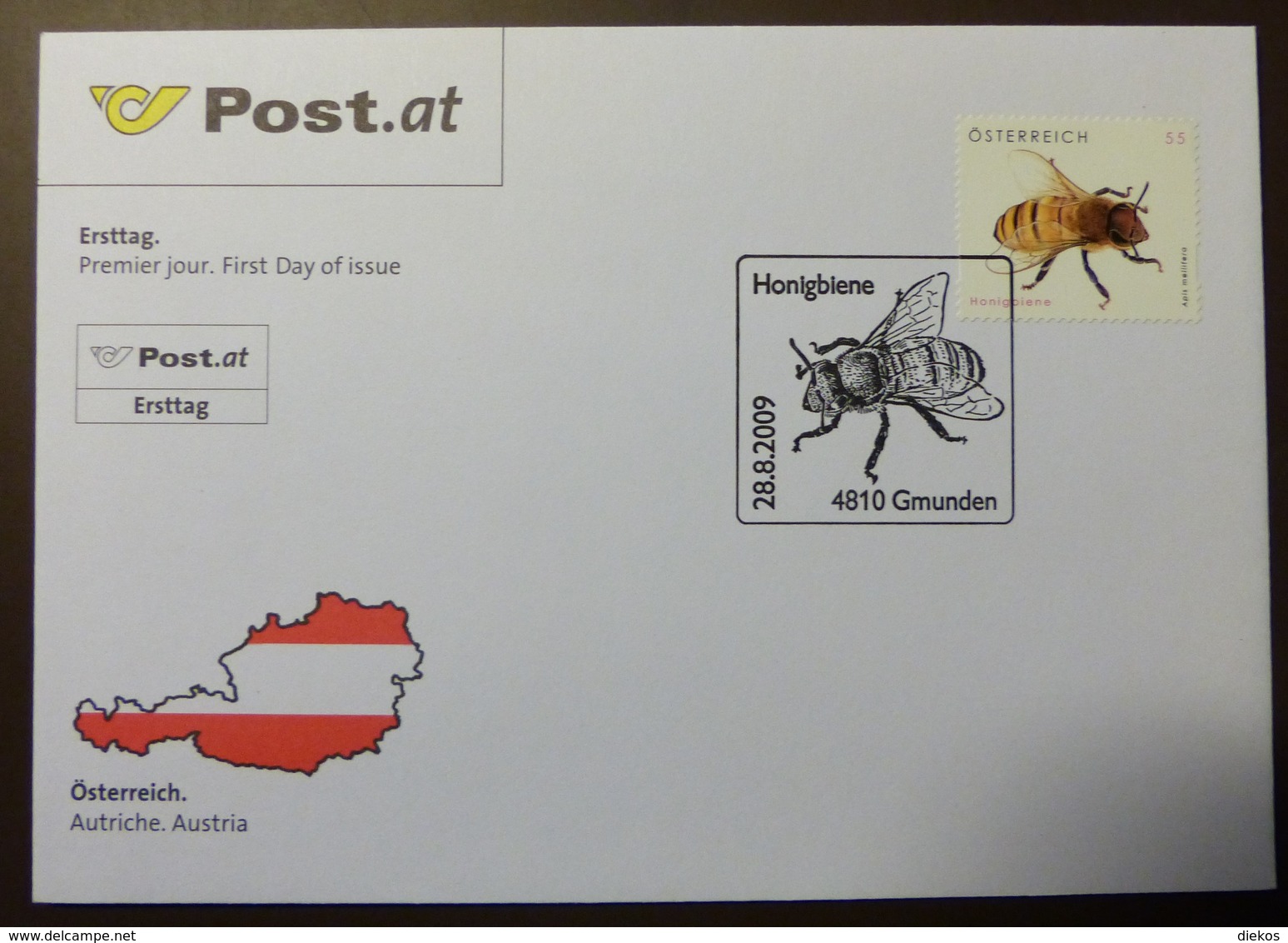 Brief Österreich   2009   Honigbiene #cover 4817 - Briefe U. Dokumente