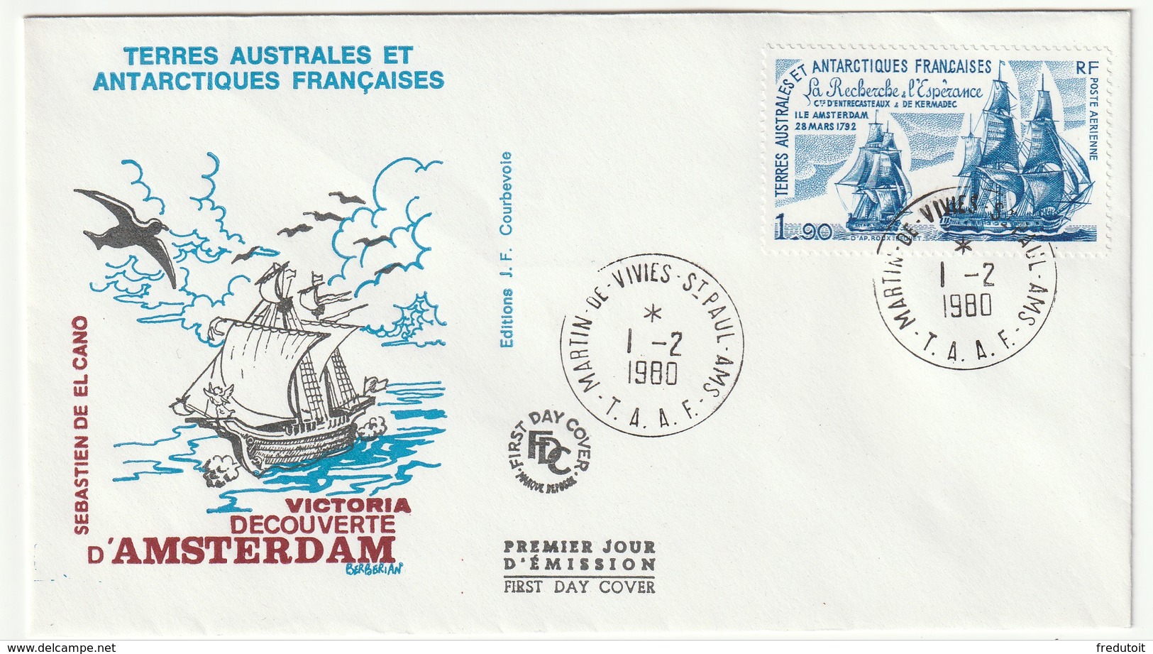 FDC - TAAF - PA N°58   (1980) - FDC