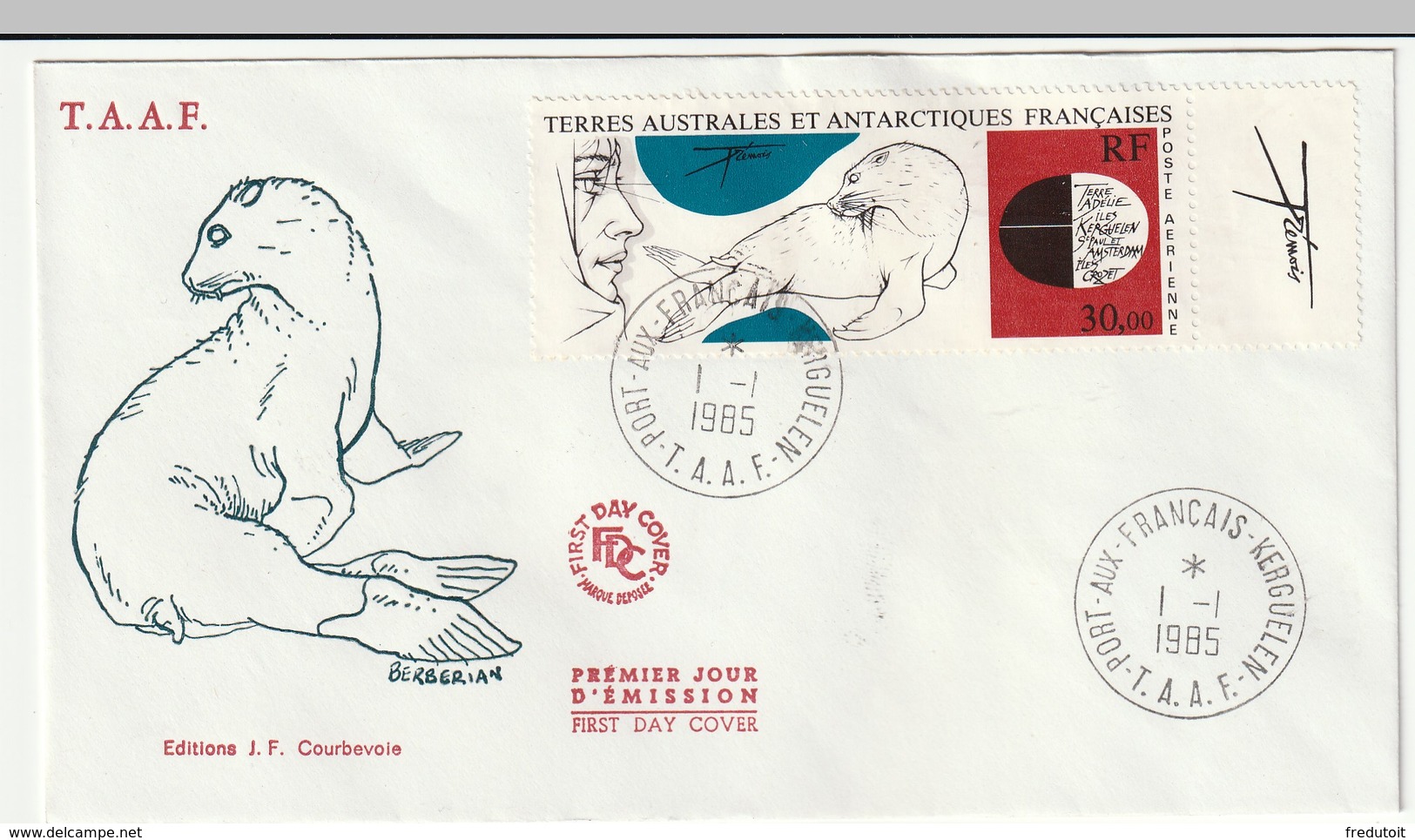 FDC - TAAF - PA N°89   (1985) - FDC