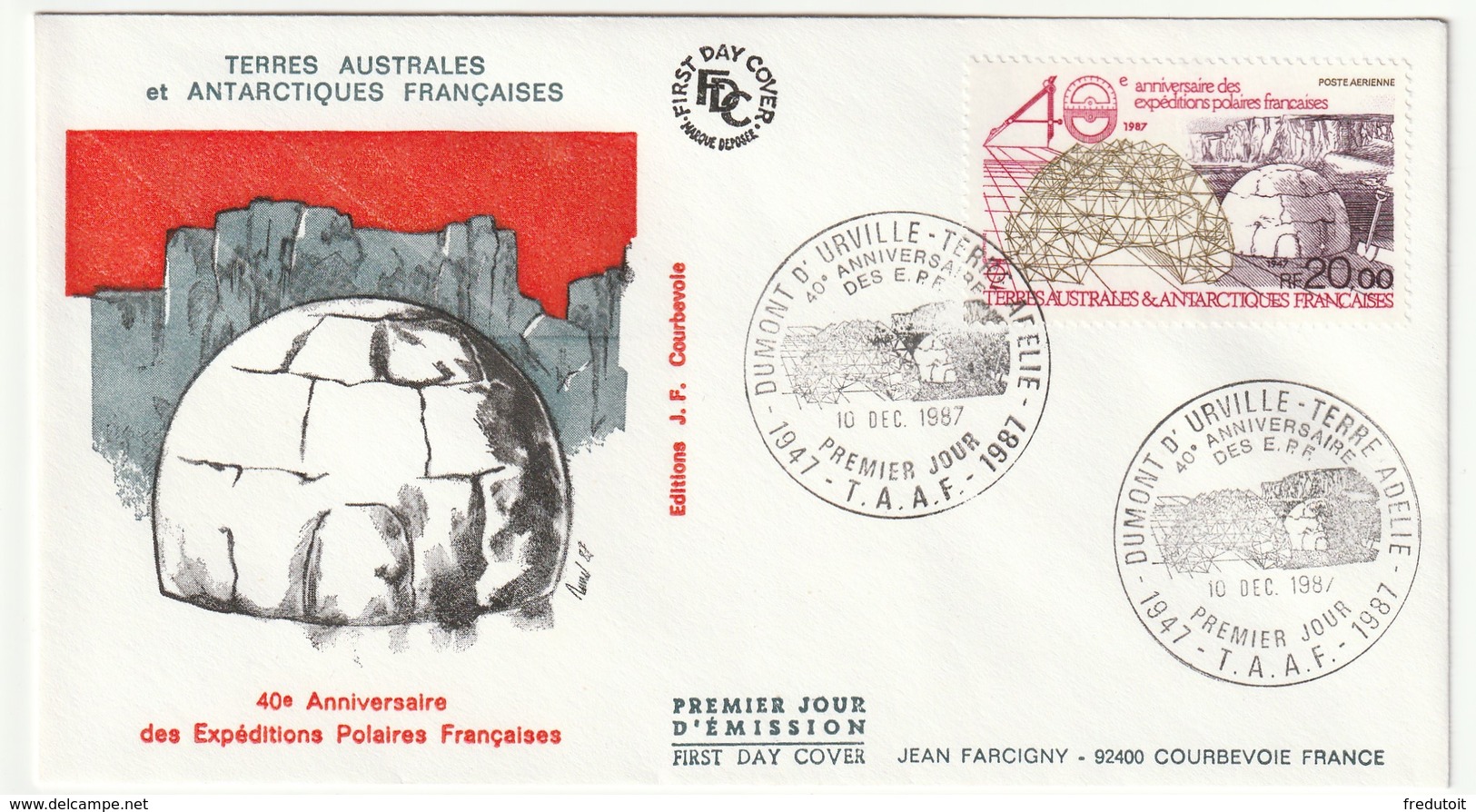 FDC - TAAF - PA N°102   (1988) - FDC