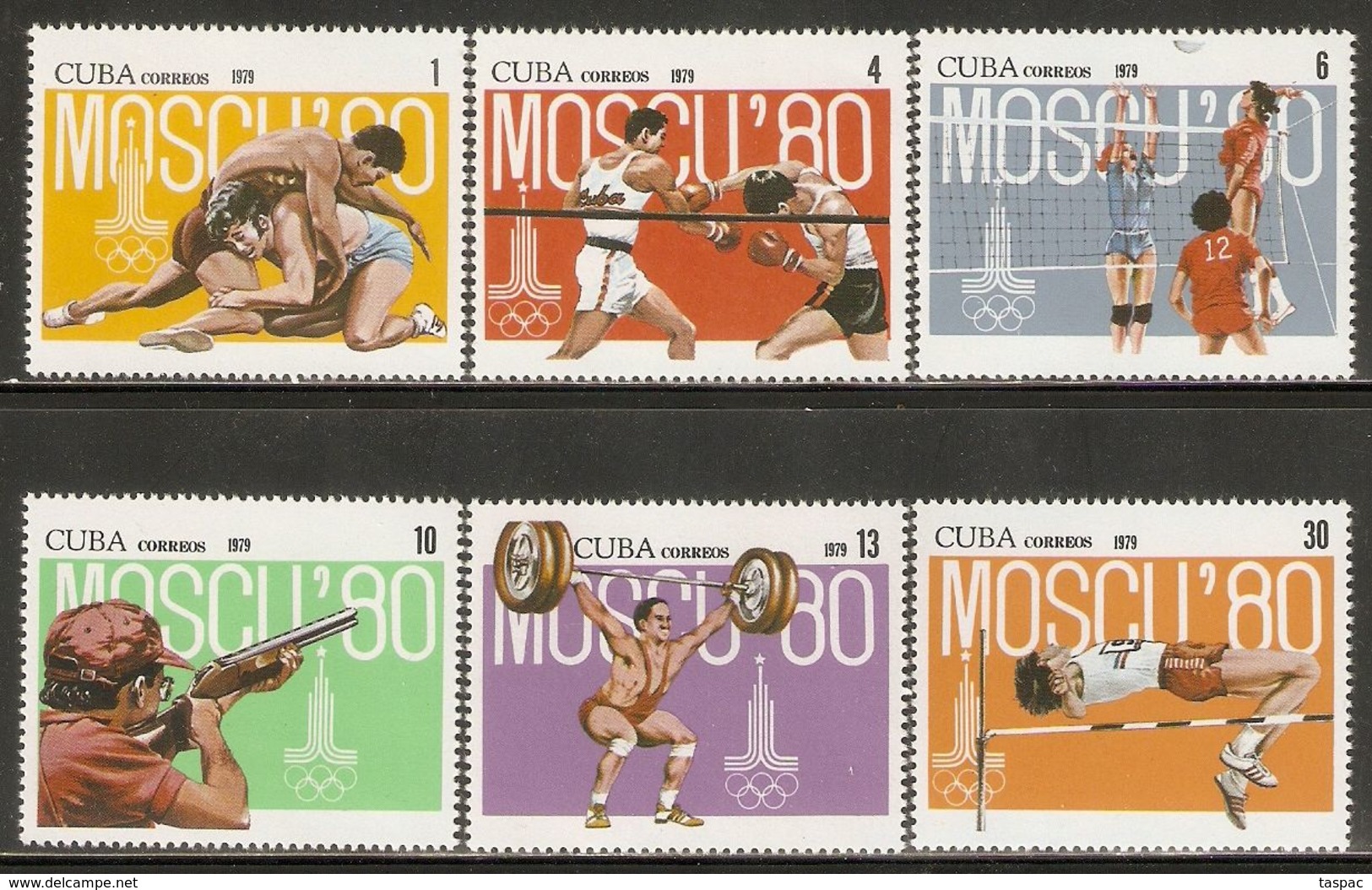 1979 Mi# 2413-2418 ** MNH - 1980 Summer Olympics, Moscow - Unused Stamps