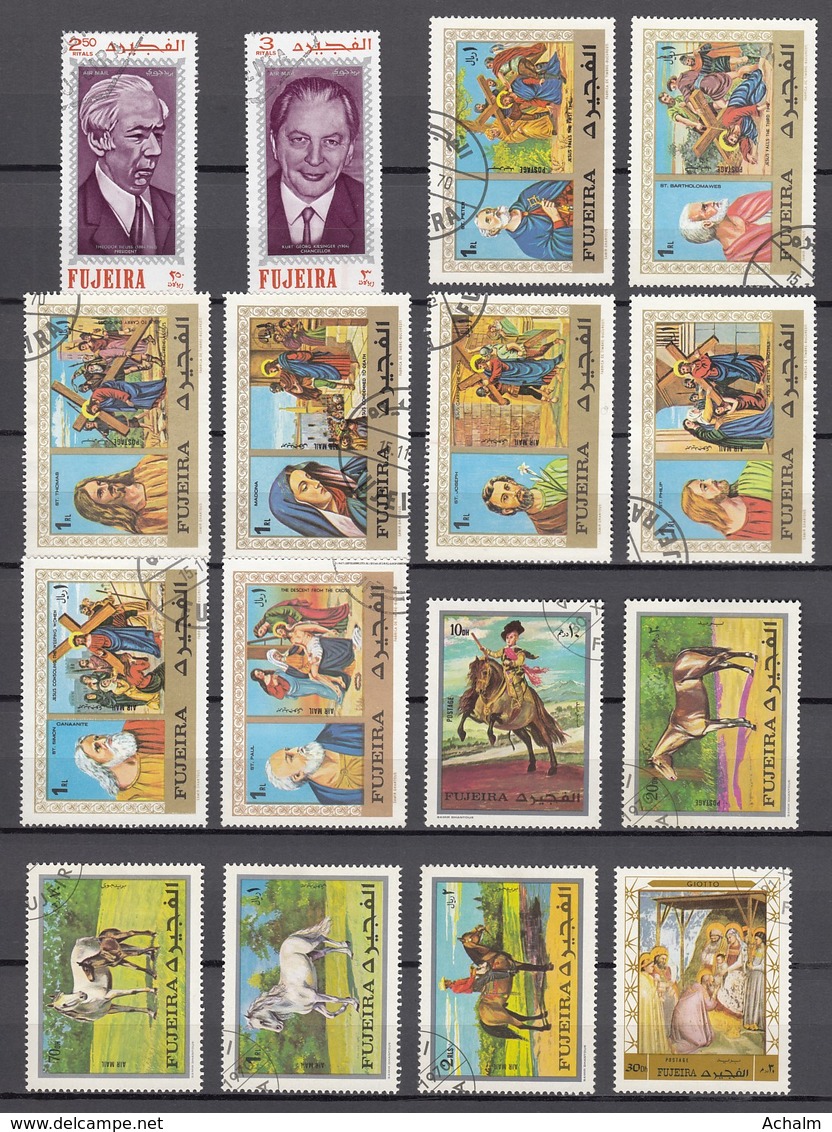 (03) Fudschaira/Fujairah/Fujeira - 32 Used Stamps, From The Years 1970-1971 - See 2 Scans - Fujeira