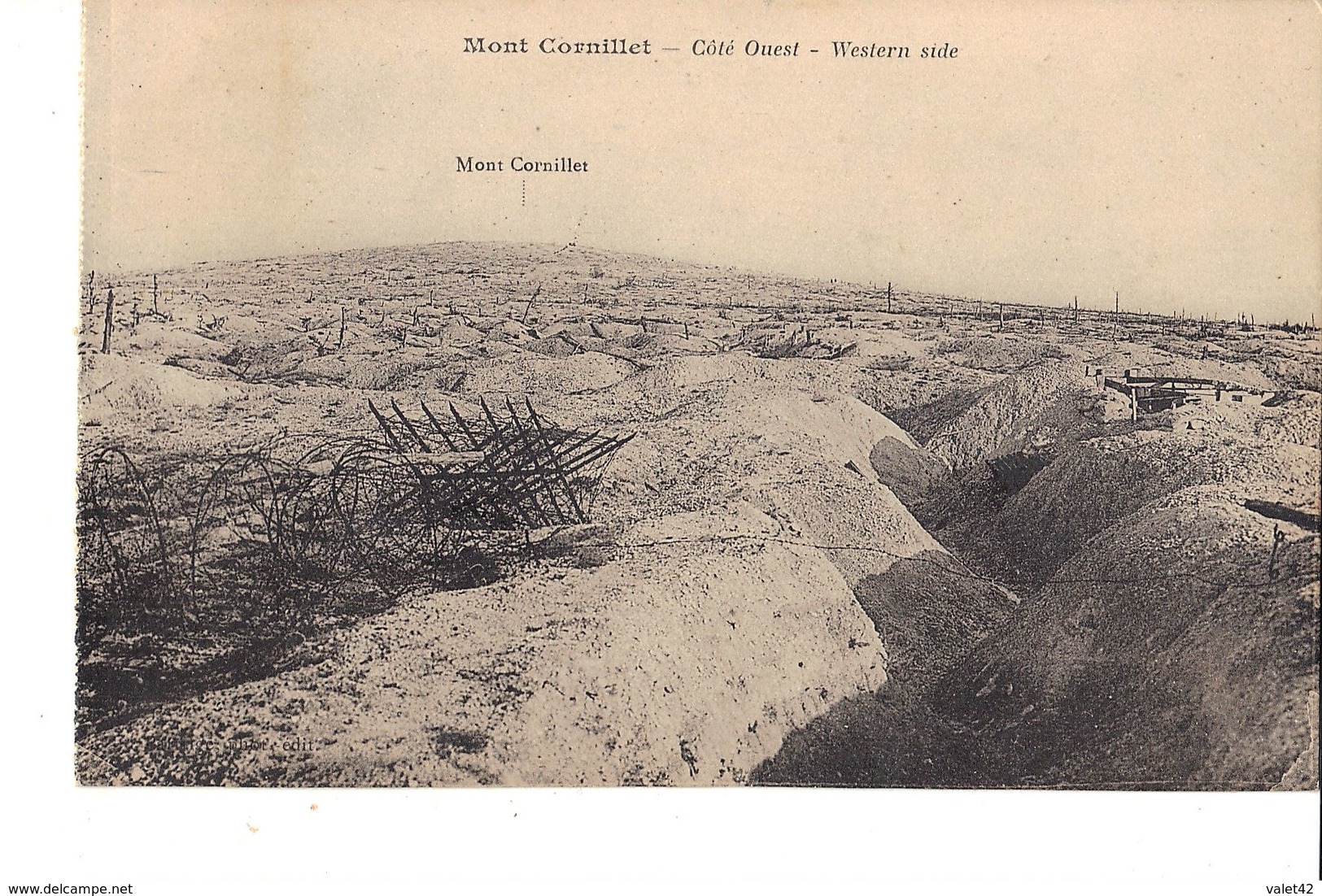 MONT CORNILLET COTE OUEST WESTERN SIDE - Guerra 1914-18