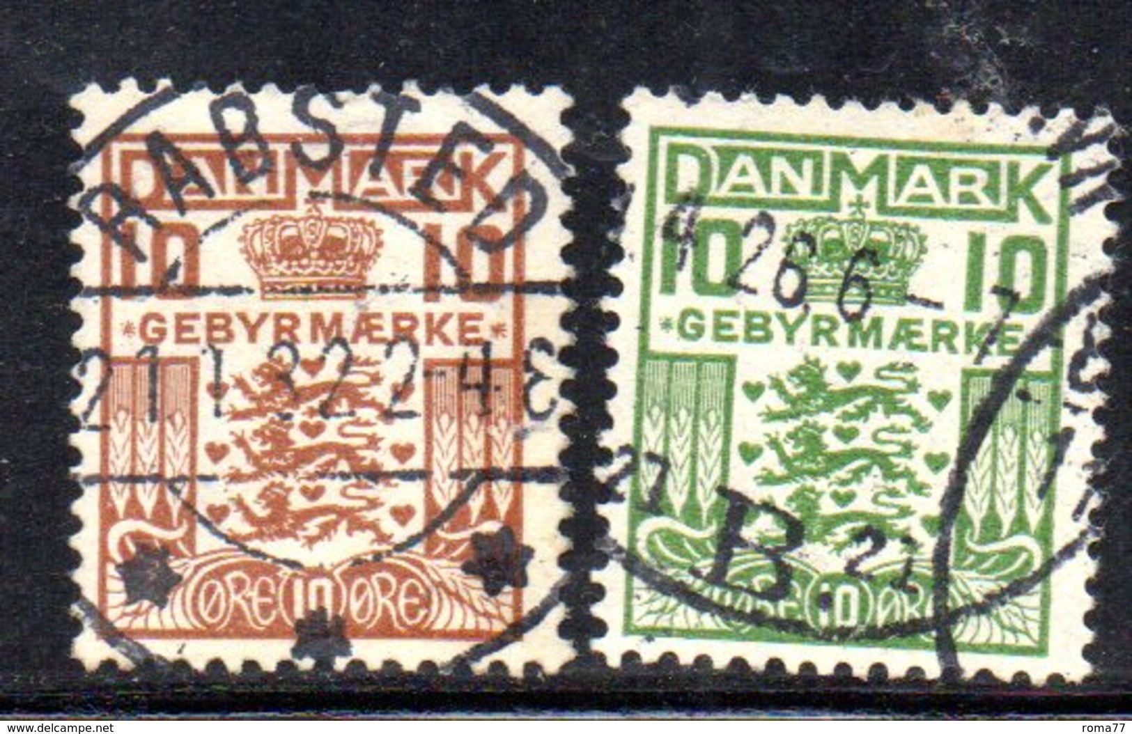 APR1309 - DANIMARCA 1926 , Segnatasse N. 20/21 Usato  (2380A) . - Segnatasse