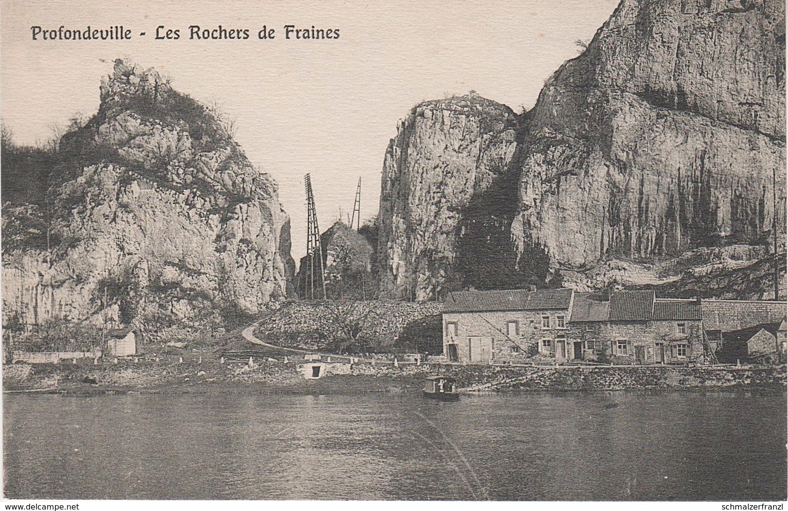 CPA AK Profondeville Rochers De Fraines Fresnes Le Bac Fähre Ferry Meuse Maas A Lustin Boreuville Burnot Courriere Namur - Profondeville