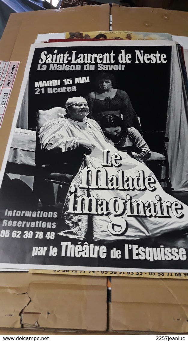 Affiche  Saint Laurent De Neste - Le Malade Imaginaire  Par Le Théatre De L'Esquisse - Manifesti