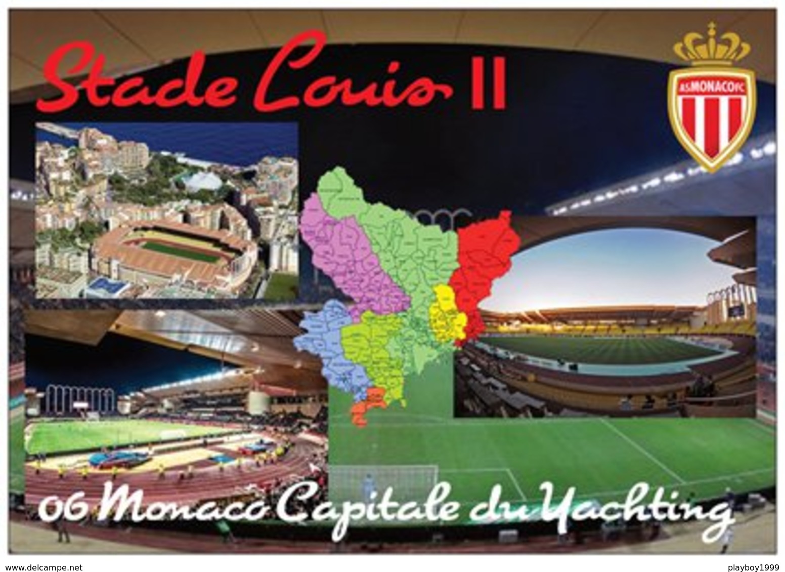 Stade De Football - Stade Louis II - MONACO - Carte Géo Des Alpes Maritimes -  Capitale Du Yatching - Cpm - Vierge - - Fútbol