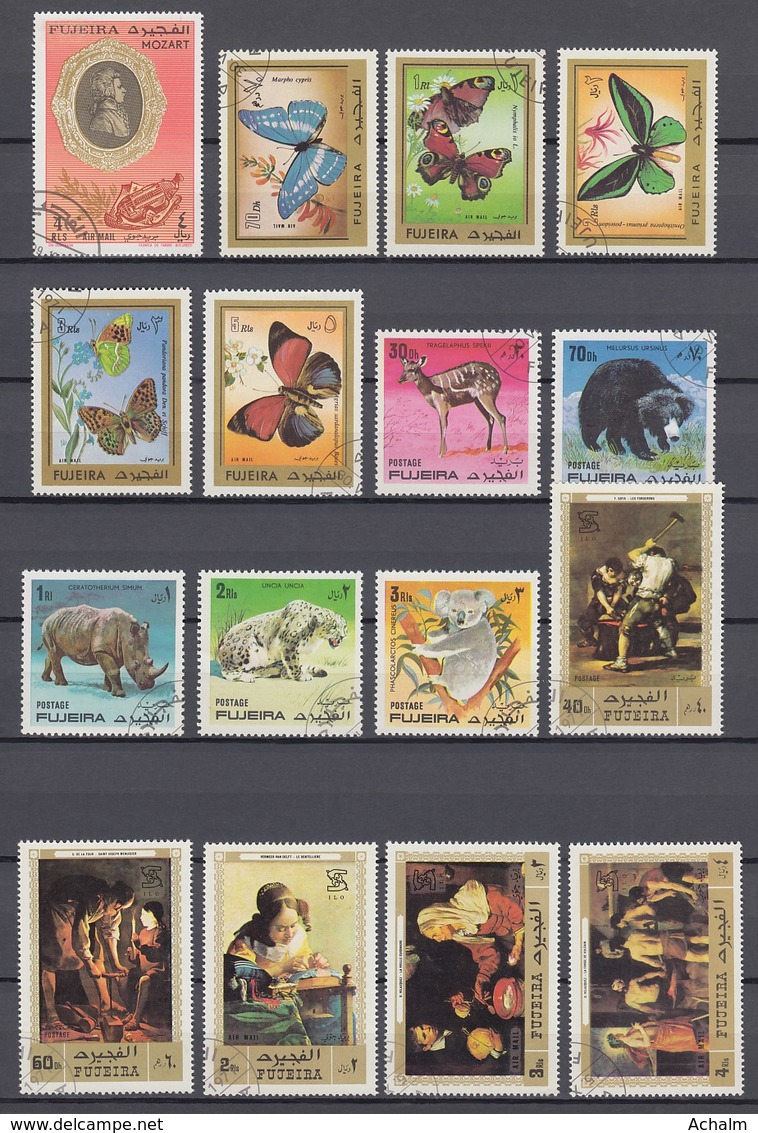 (10) Fudschaira/Fujairah/Fujeira - 32 Used Stamps From The Year 1971 - See 2 Scans - Fujeira