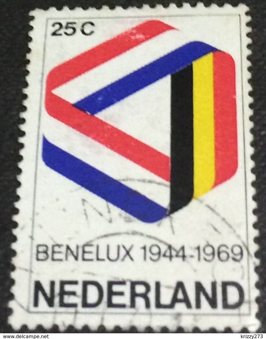 Netherlands 1969 25th Anniversary Of The Benelux 25c - Used - Used Stamps