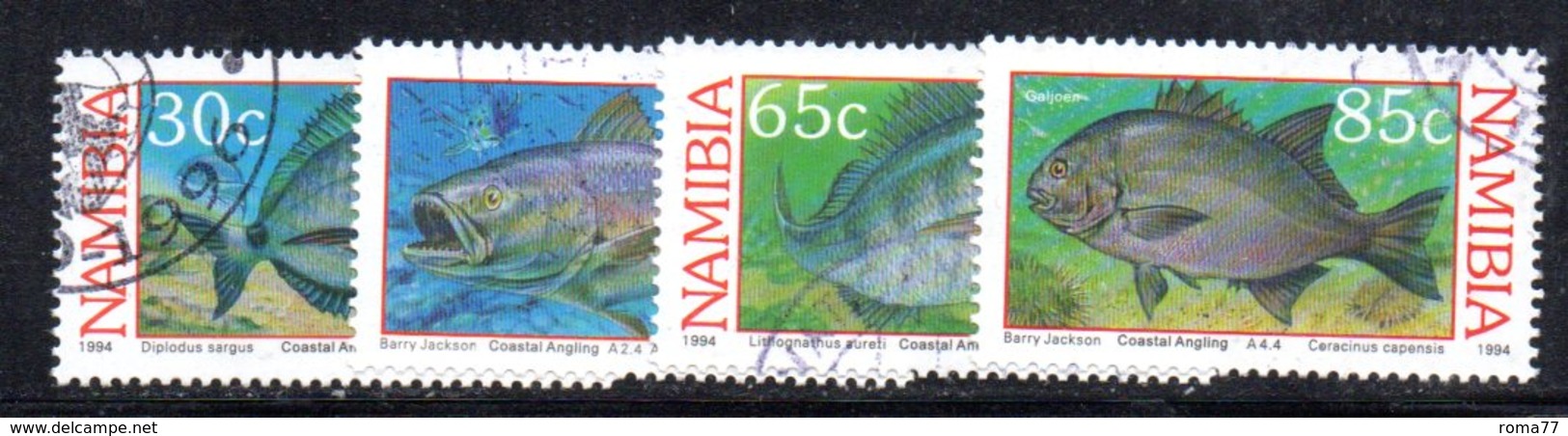 APR1441 - NAMIBIA 1993 , Serie Yvert N. 720/723 Usata (2380A) .pesci Fish - Namibia (1990- ...)