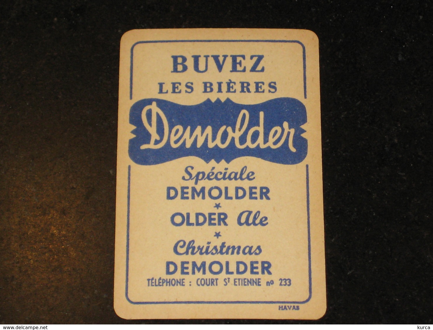 1 Oude Speelkaart Brouwerij DEMOLDER Te COURT St ETIENNE Brasserie - Autres & Non Classés