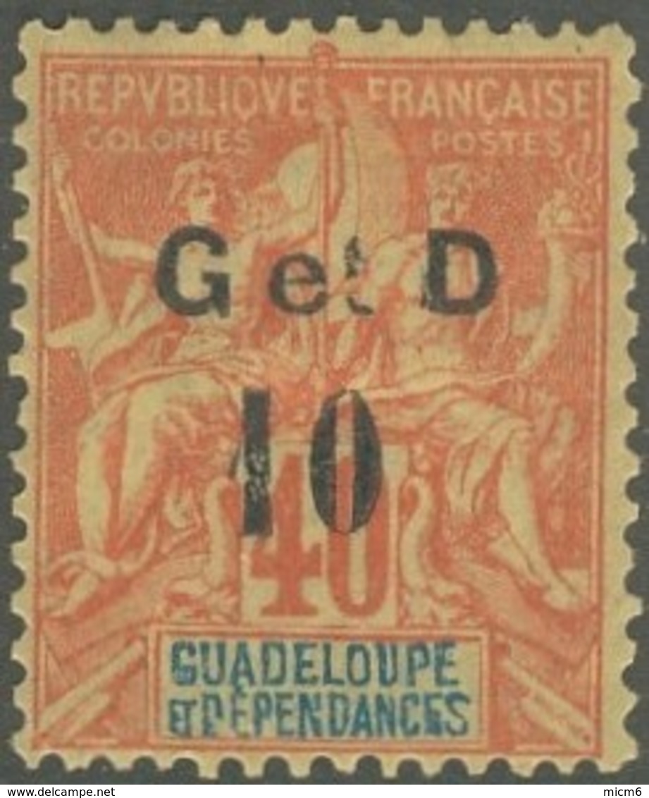 Guadeloupe 1876-1903 - N° 46a (YT) N° 46 II (AM) Neuf *. - Neufs
