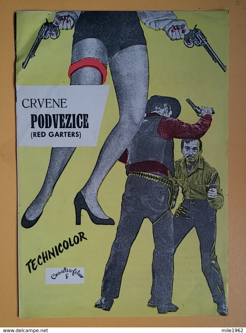 PROG 21 - Advertisement, Publicité, RED GARTERS -Yugoslavia Movie Program-PAT CROWLEY, ROSEMARY CLOONEY, CARSON JACK - Magazines