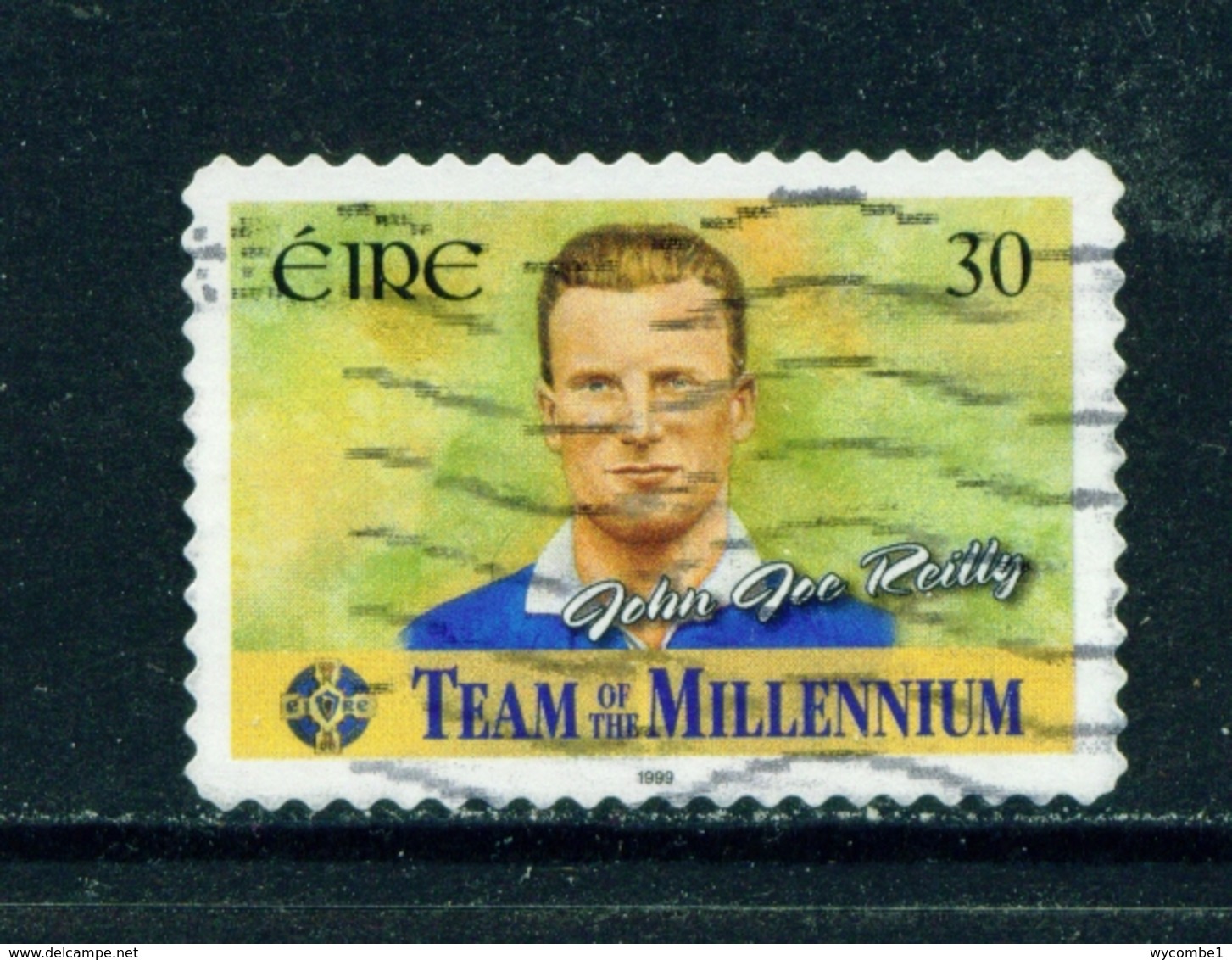 IRELAND  -  2000 Team Of The Millennium  30p Self Adhesive Used As Scan - Used Stamps