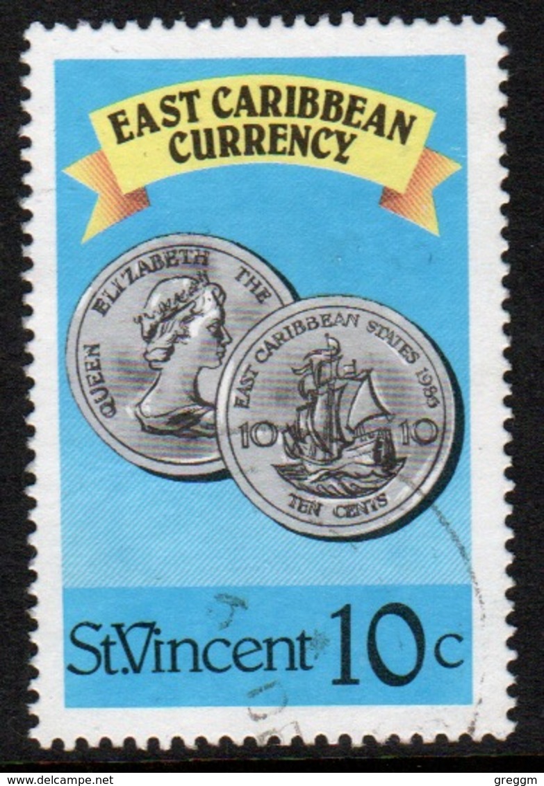 St Vincent 1987 Single 10c Stamp From The East Caribbean Currency Set. - St.Vincent (1979-...)