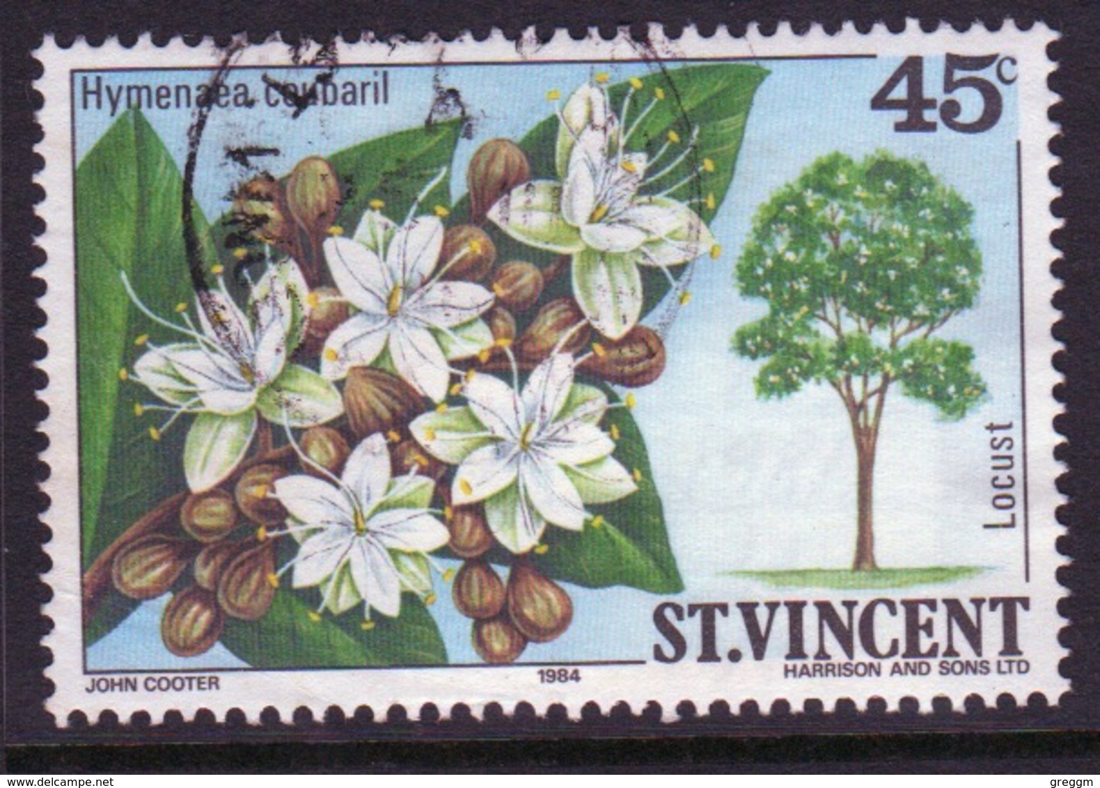St Vincent 1984 Single 45c Stamp From The Flowering Trees And Shrubs Set. - St.Vincent (1979-...)