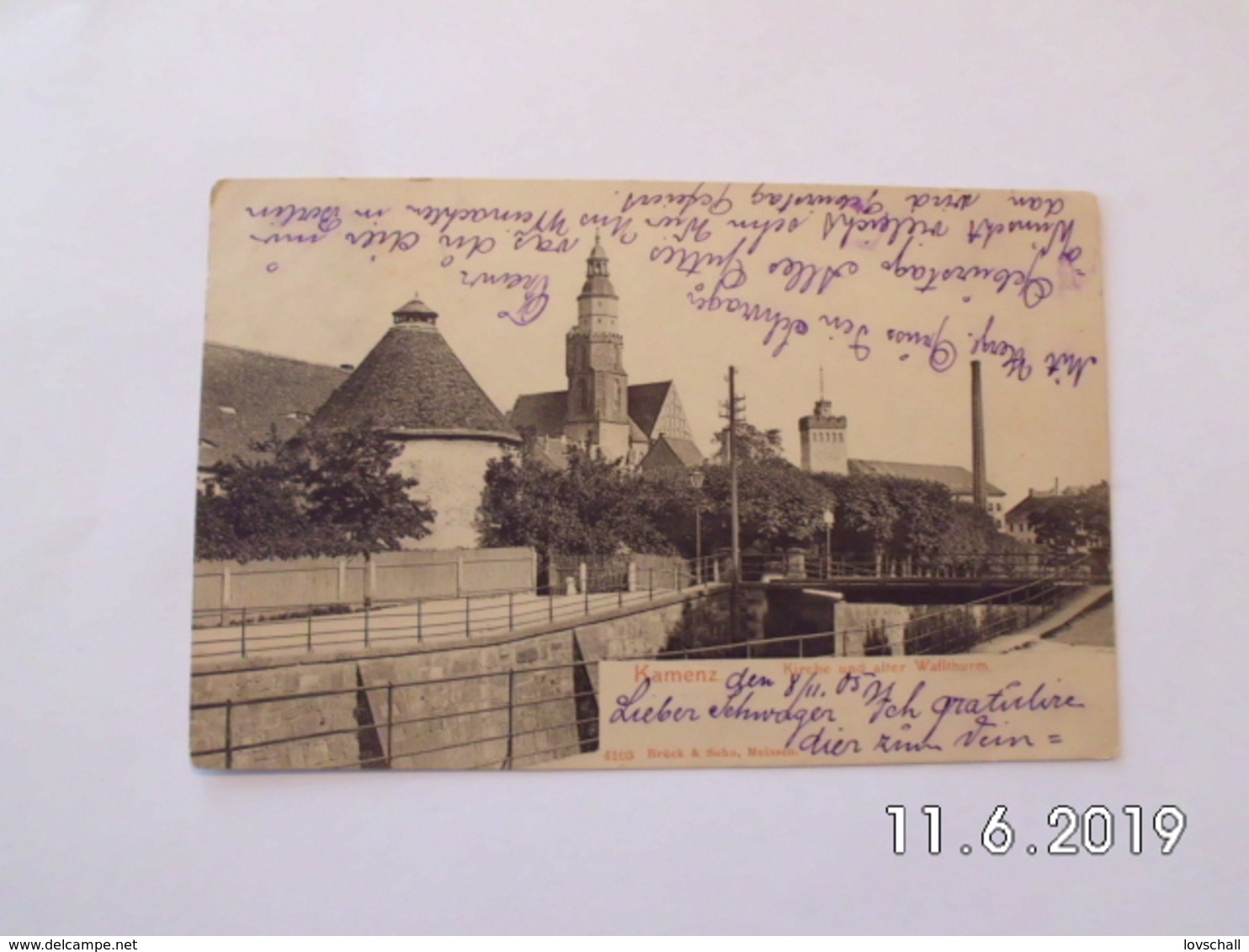 Kamenz. - Kirche Und Alter Wallthurm. (8 - 11 - 1905) - Kamenz
