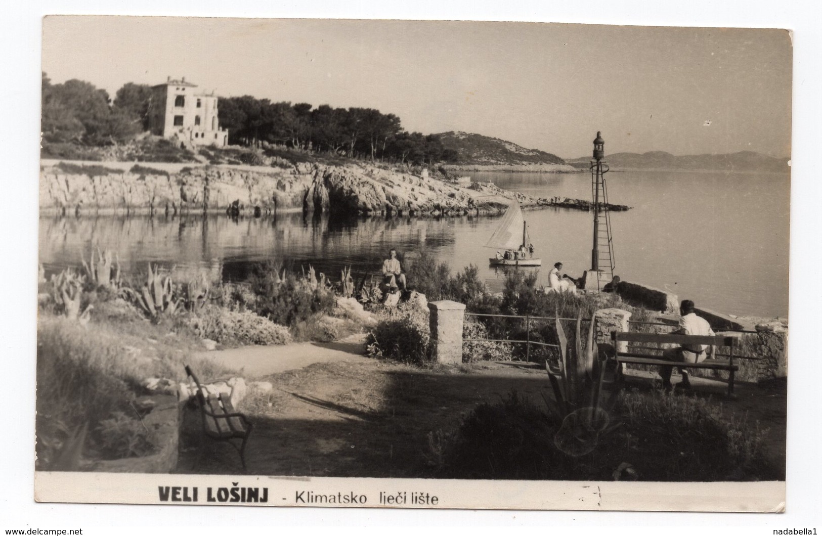 1930s YUGOSLAVIA, CROATIA, VELI LOSINJ, ORIGINAL PHOTOGRAPHY,  ILLUSTRATED POSTCARD, USED - Yugoslavia