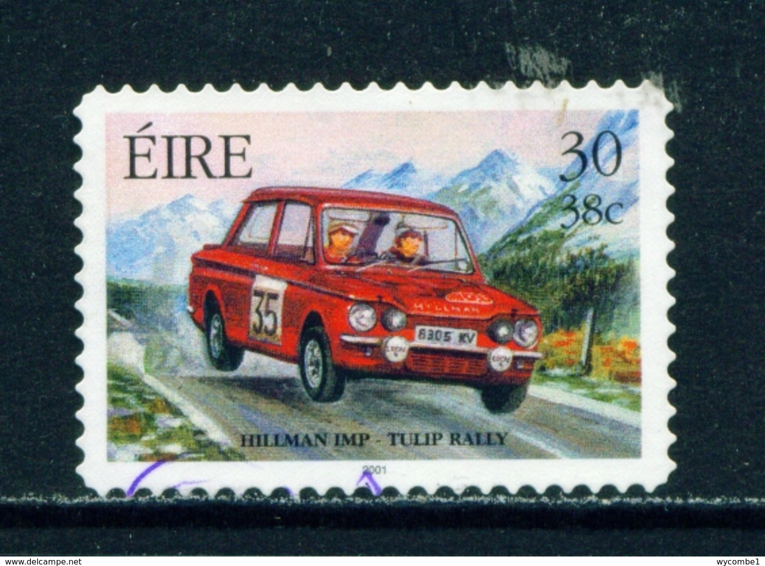 IRELAND  -  2001 Motorsport  30p Self Adhesive Used As Scan - Used Stamps