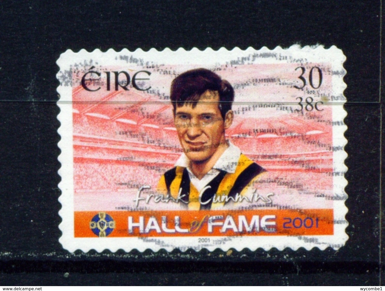 IRELAND  -  2001 Hall Of Fame  30p Self Adhesive Used As Scan - Used Stamps