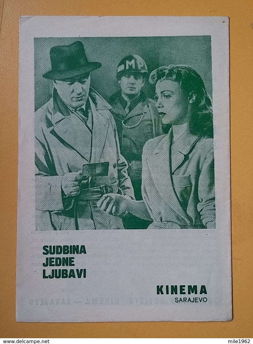 PROG 20 - ACT OF LOVE - Yugoslavia Movie Program-Publicité,- KIRK DOUGLAS - Magazines