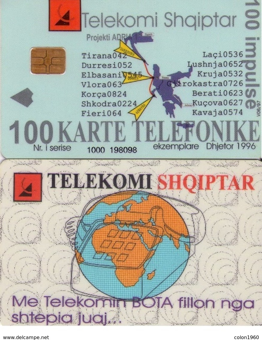 ALBANIA. ALB-15. Phone And Globe "V06/97". 100U. 06-1997 (063) - Albania
