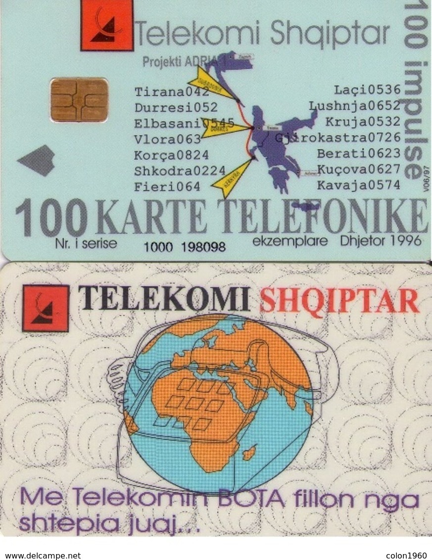 ALBANIA. ALB-15. Phone And Globe "V06/97". 100U. 06-1997 (063) - Albanie