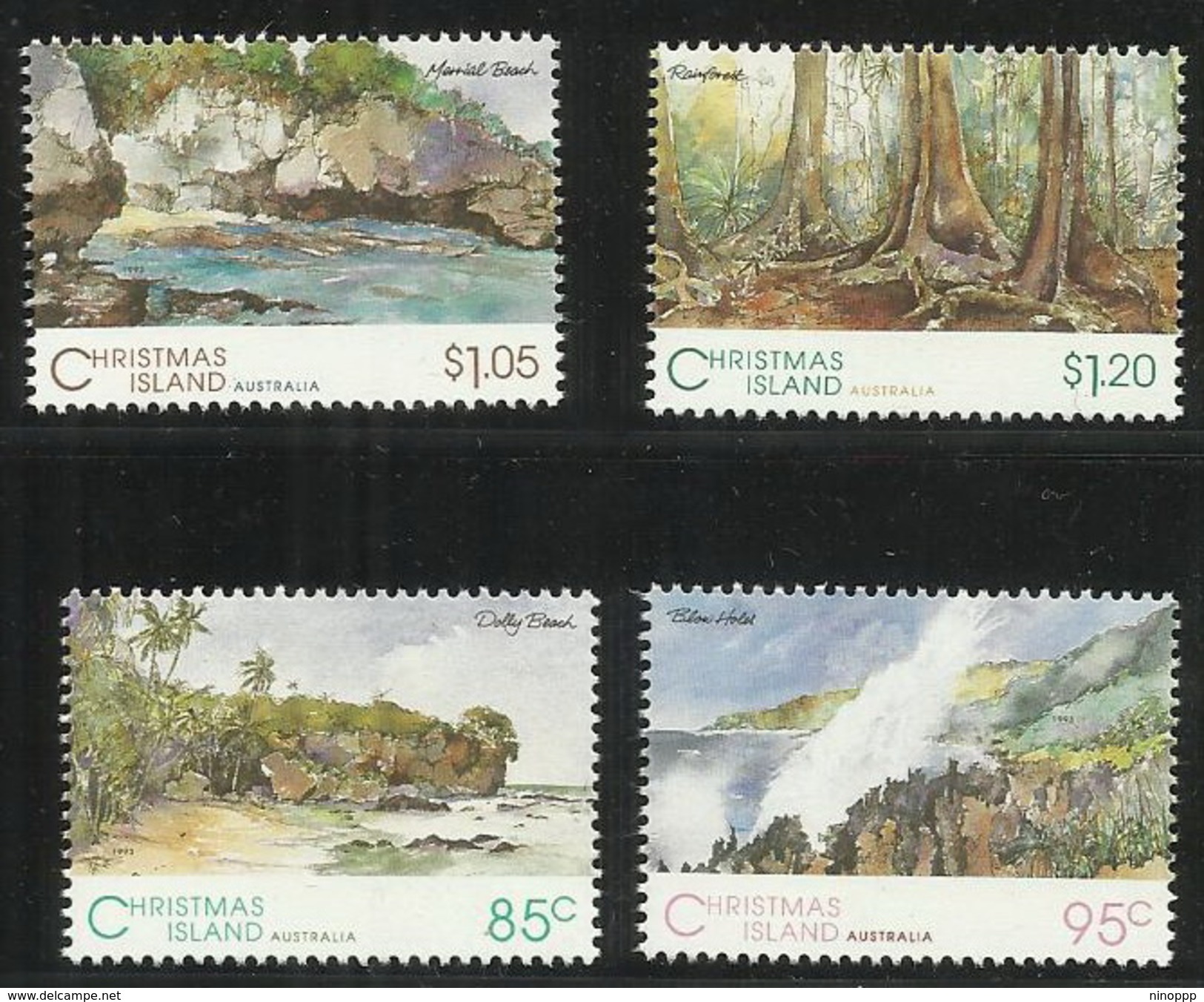 Christmas Island SG 378-381 1993 Scenic View MNH - Christmas Island