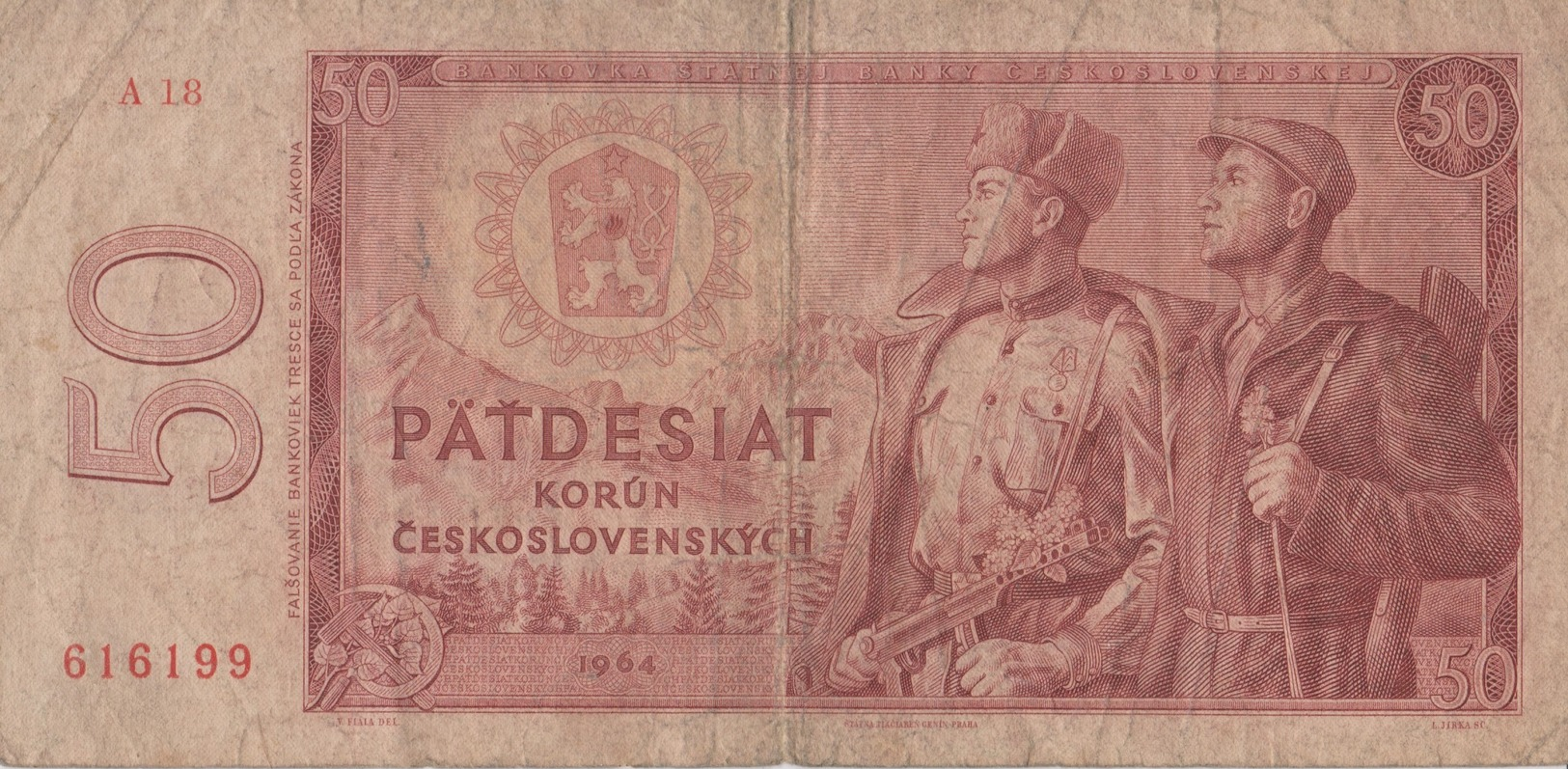 Tchécoslovaquie / 50 Korun / 1964 / P-90(b) / VF - Tsjechoslowakije