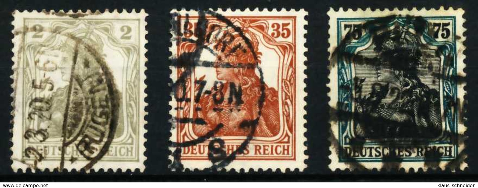 D-REICH GERMANIA Nr 102-104 Zentrisch Gestempelt X6871D2 - Gebraucht