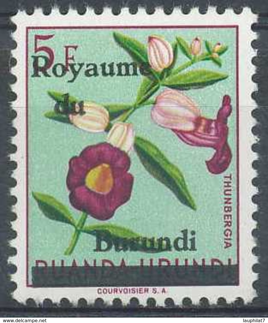 [70668]TB//**/Mnh-N° 5 - Commun : Surcharge Type 3, Surcharge Déplacée Laissant Voir RUANDA-URUNDI - Neufs