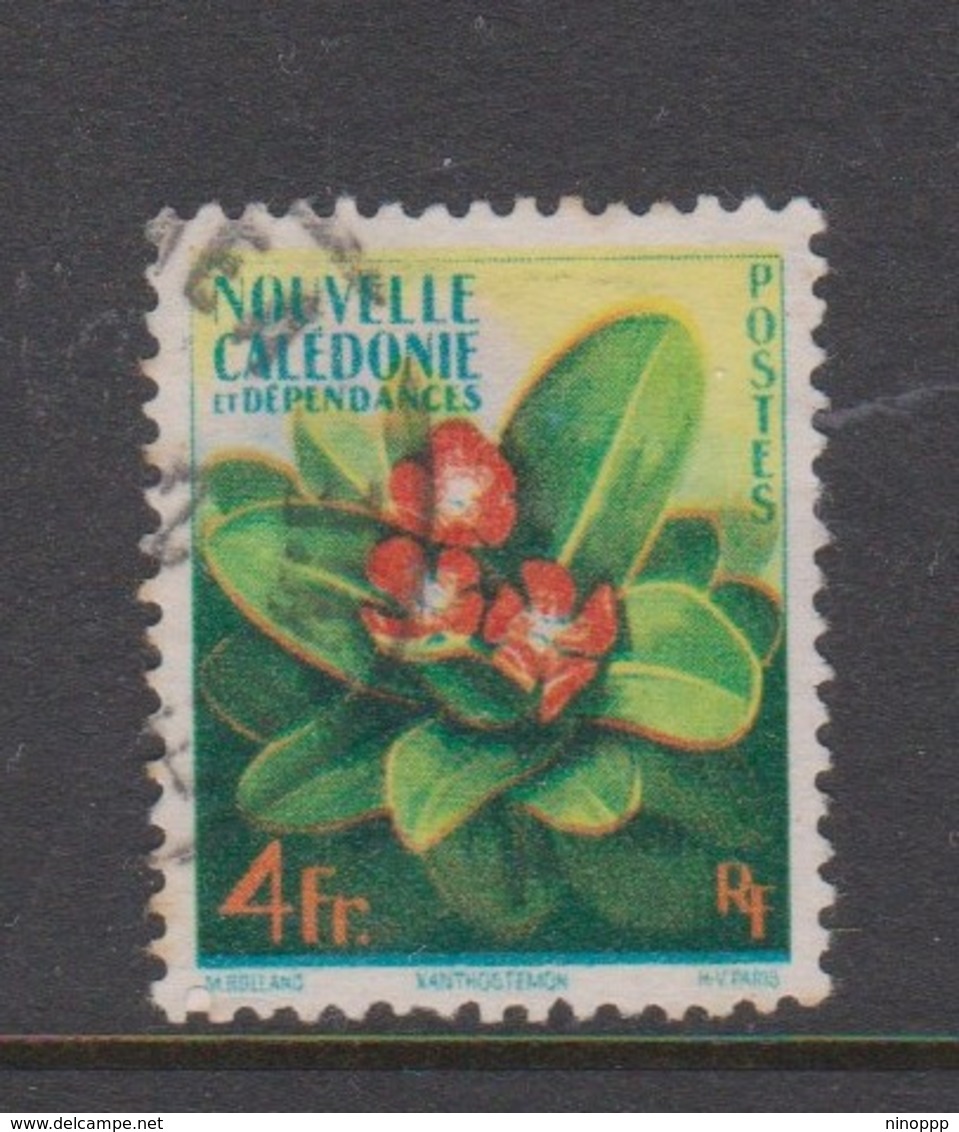 New Caledonia SG 341 1958 Flowers 4F Used - Oblitérés