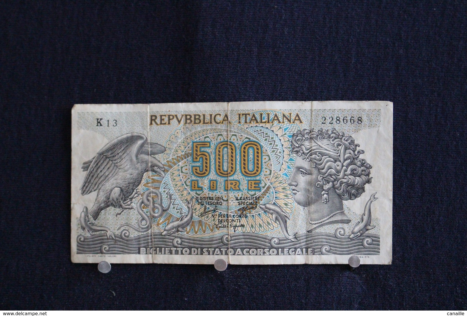 54 / Italie - 1946: République Banca D'Italia,1000 Lire, Mille - 3 Octobre 1966 /  N° 228998 - 500 Lire