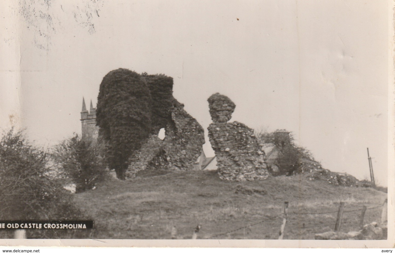 The Old Castle Crossmolina, Ireland  Real Photo Post Card - Other & Unclassified