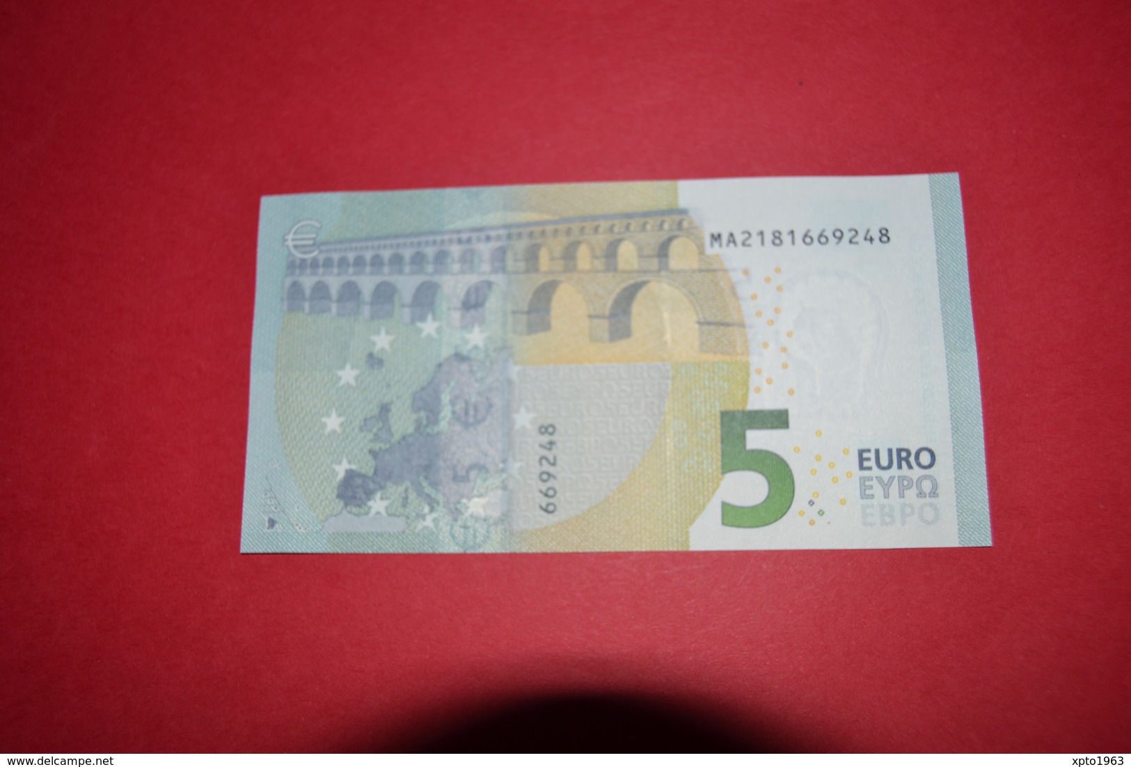 5 EURO M004 B4 PORTUGAL M004B4 - Serial Number MA2181669248 - UNC FDS NEUF - 5 Euro