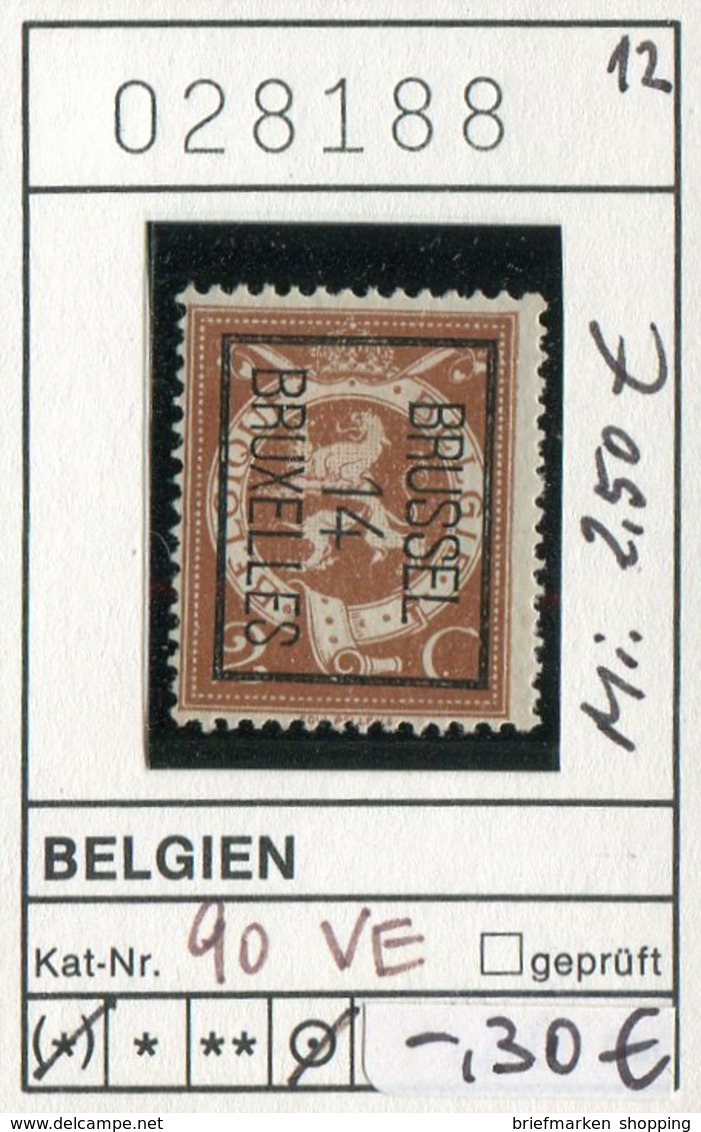 Belgien - Belgique -  Belgium - Belgie - Michel 90 VE - PREO - Oo Oblit. Used Gebruikt - 1912 Pellens