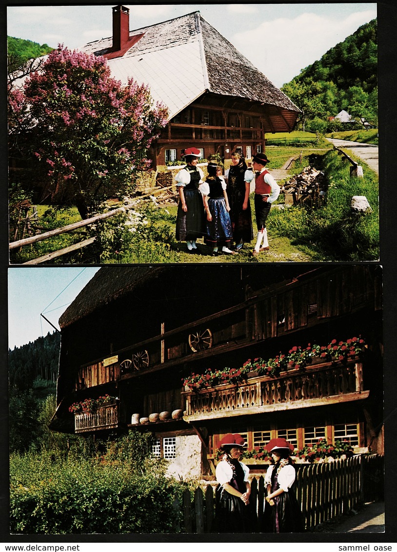 2 AK : Altes Schwarzwaldhaus  -  Schwarzwaldtracht  -  Ansichtskarten Ca. 1975    (11153) - Titisee-Neustadt