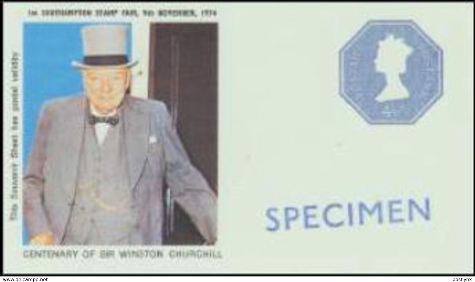 GREAT BRITAIN 1974 Churchill Machine 4½d SPECIMEN IMPERF.sheetlet - Imperforated