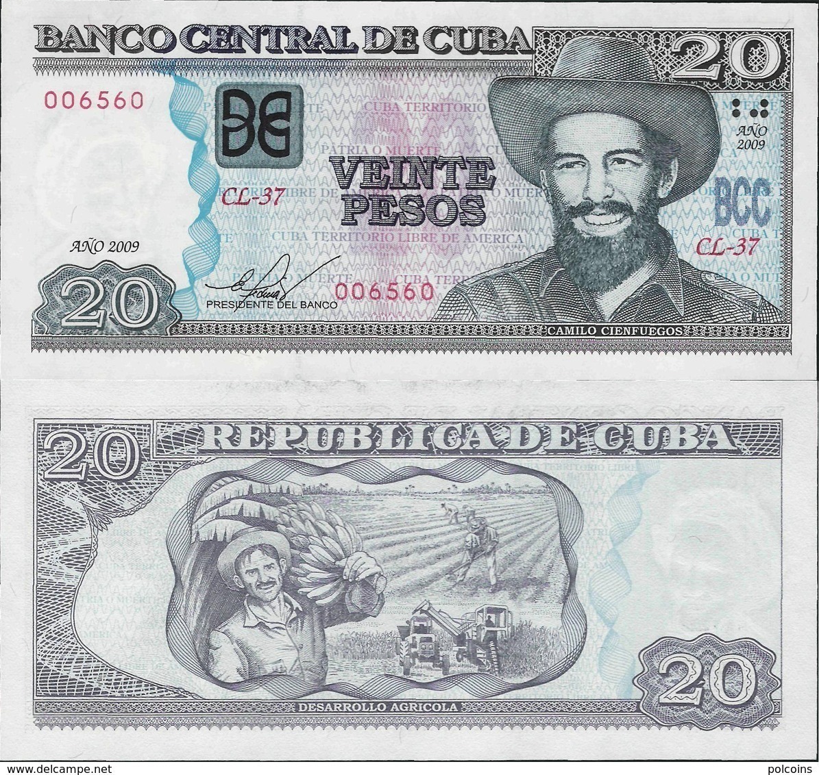 Cuba 2009 - 20 Pesos - Pick 122f UNC - Cuba