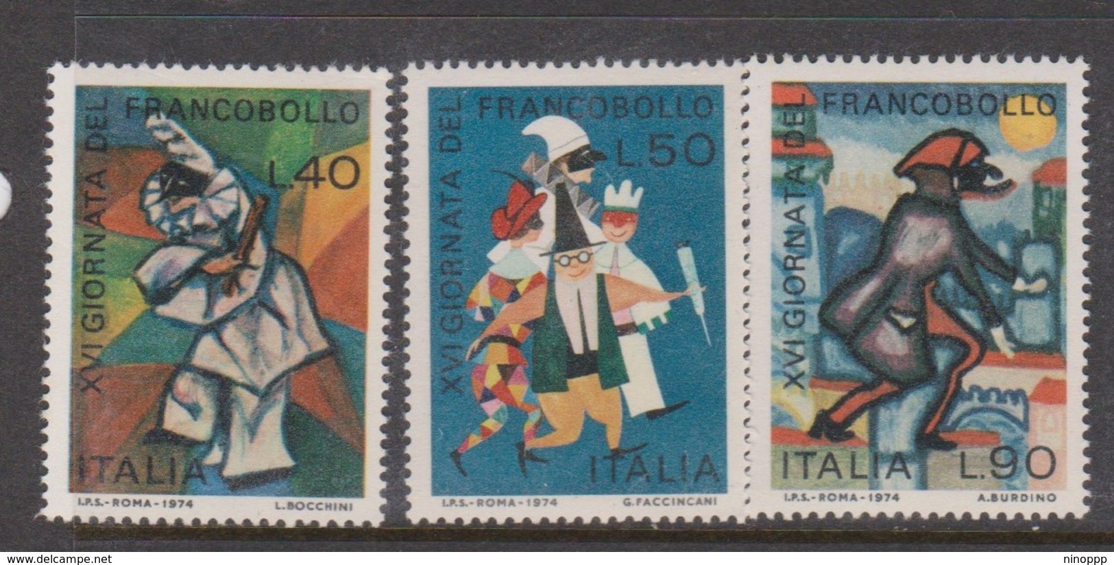 Italy Republic S 1279-1281 1974 Stamp Day,mint Never  Hinged - 1971-80: Neufs